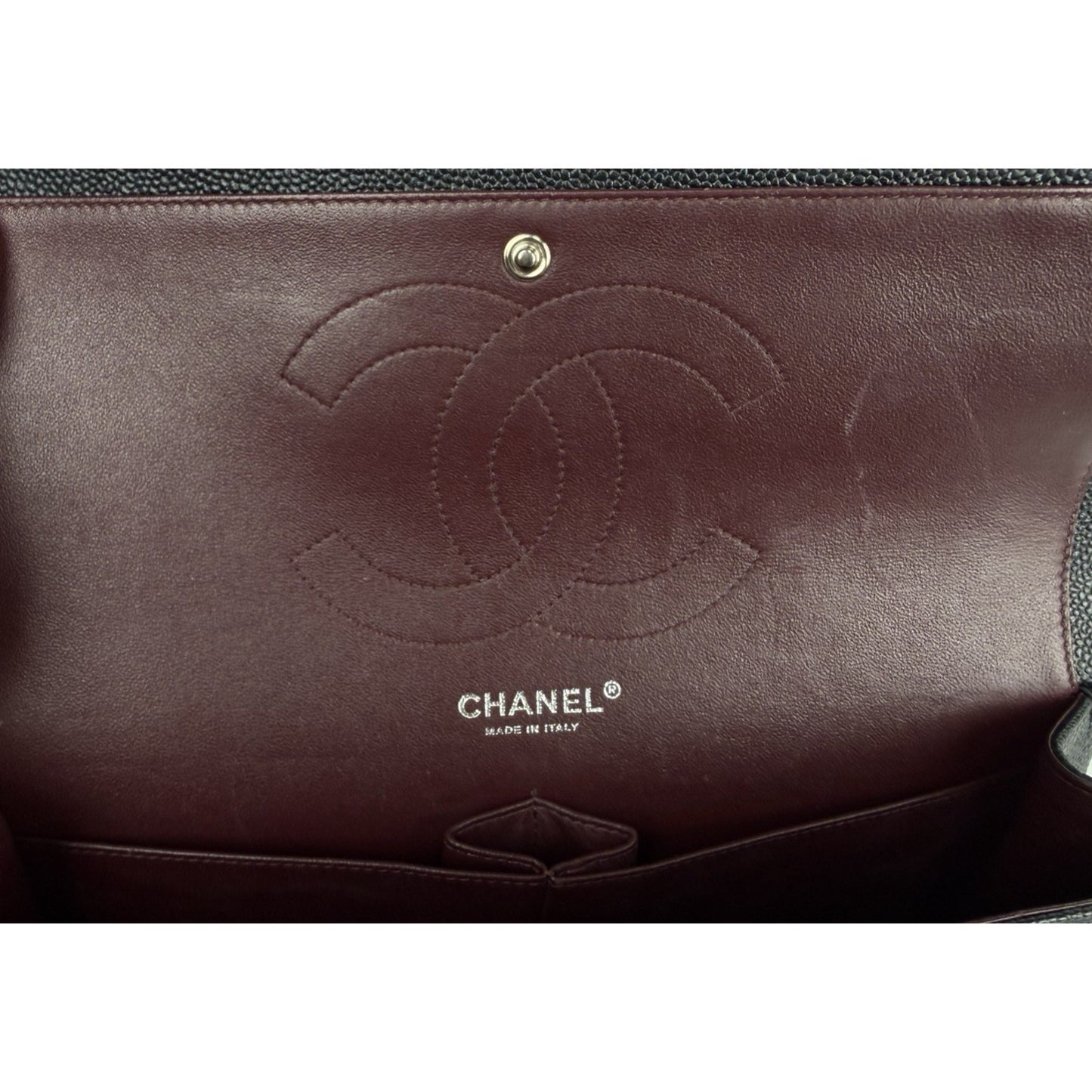 Chanel Classic Double Flap Jumbo Bag in Black Caviar Leather 2014 D-7