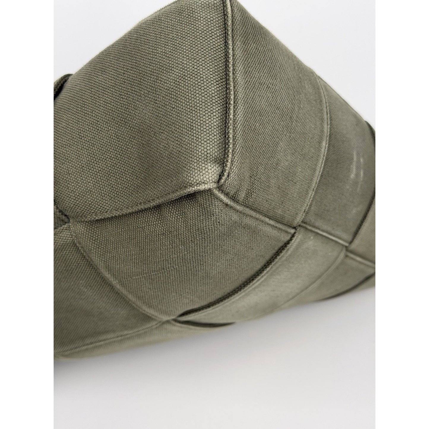 Bottega Veneta Large Arco Woven Canvas Tote Handbag C-7