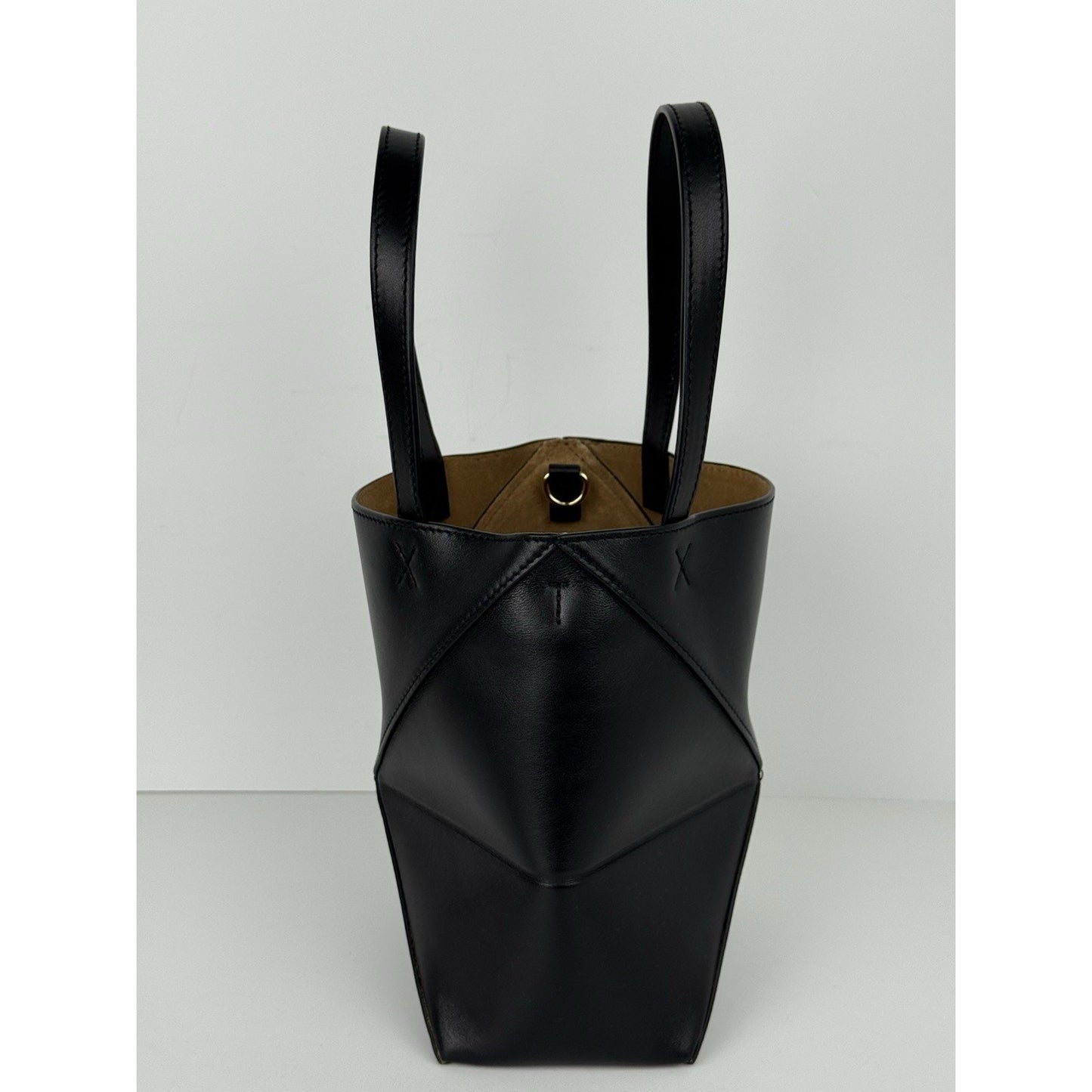Loewe Black Leather Puzzle Fold Tote Bag Women