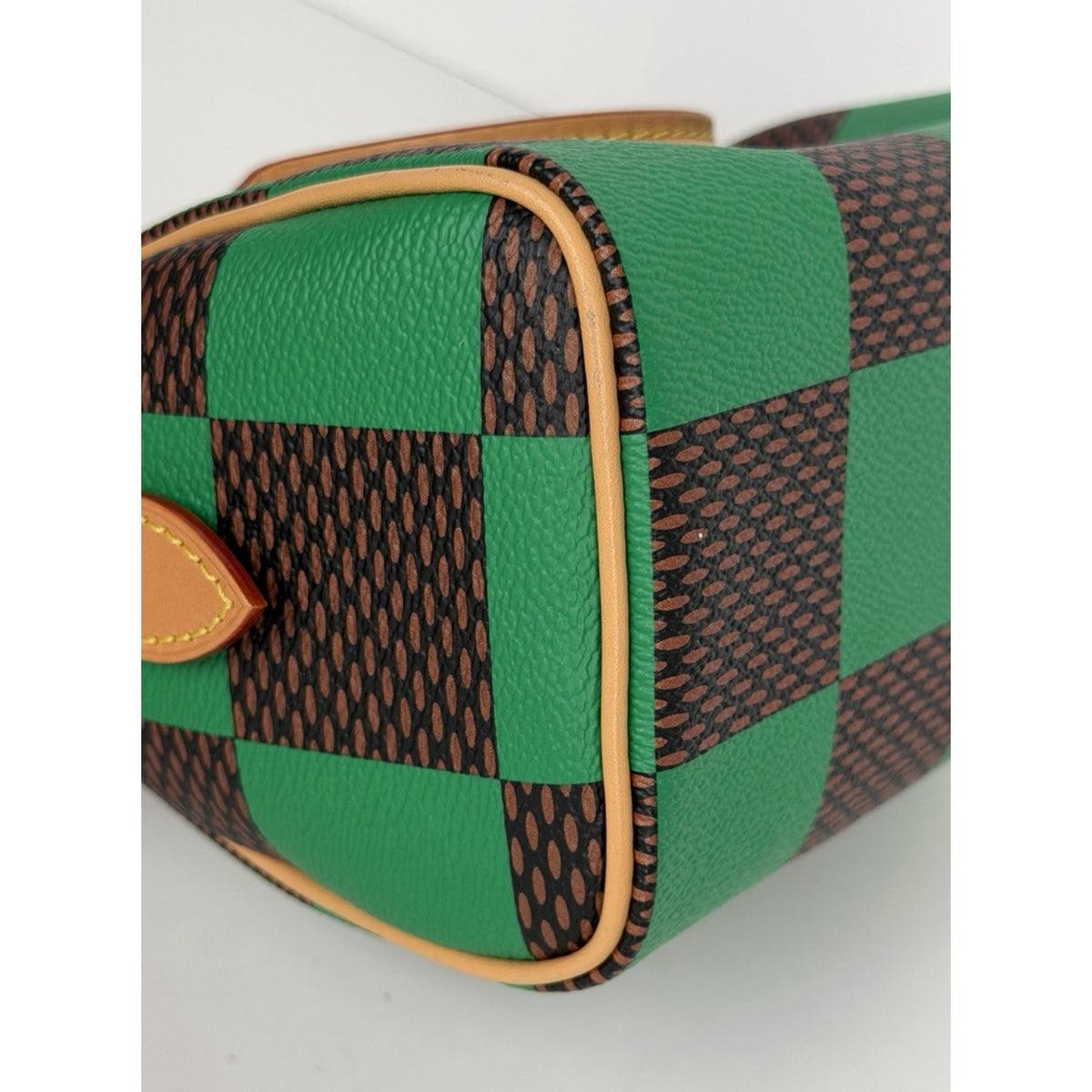 LAYAWAY: Louis Vuitton Nano Speedy Bandouliere in Damier Pop Green Canvas Microchipped B1 (Copy)