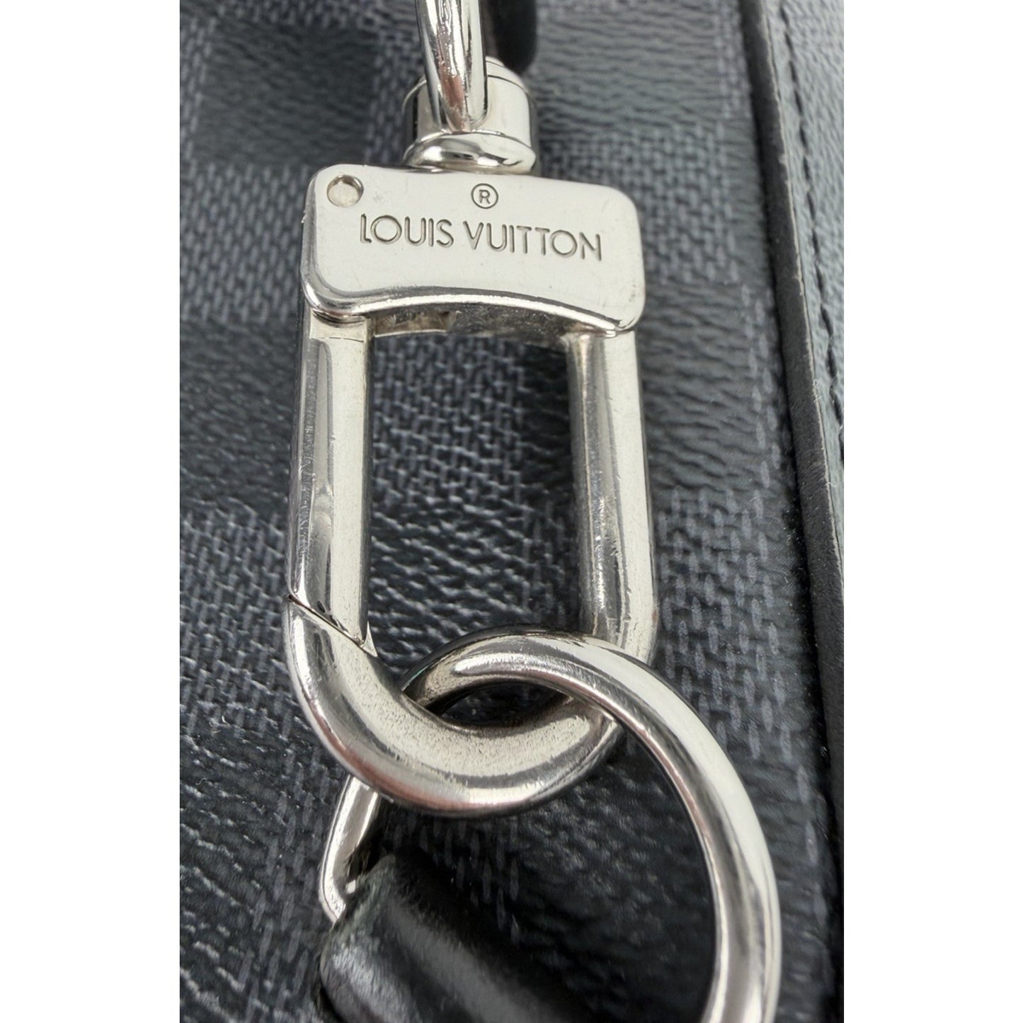 Louis Vuitton Avenue Damier Graphite Sling Bag Black Canvas Leather Patch NFC C8