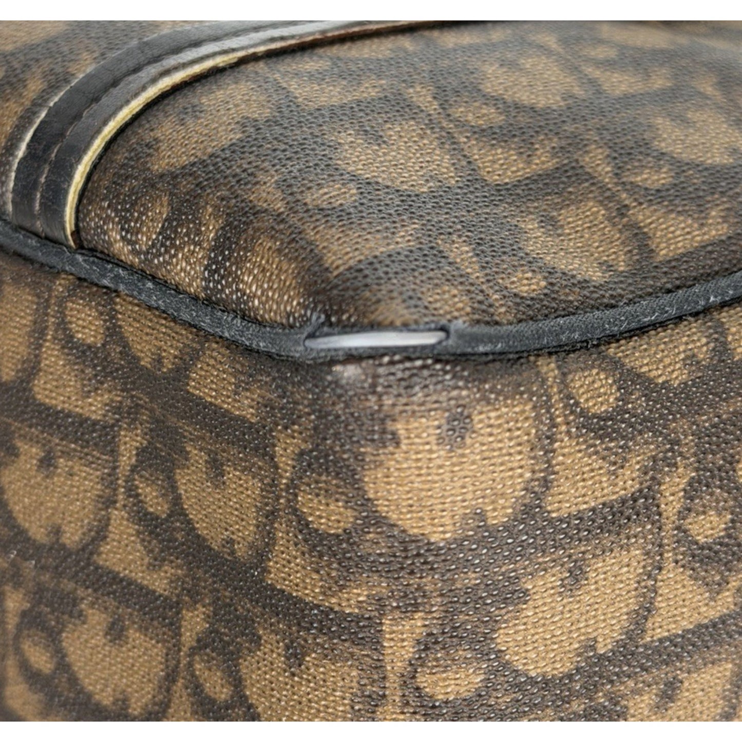 Christian Dior by John Galliano Romantique Trotter Bag in Brown Canvas 2006 S