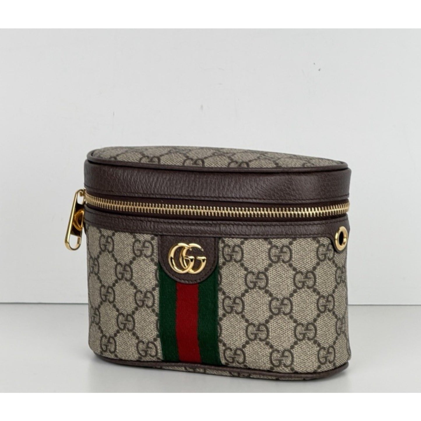 Gucci Chain Ophidia Belt Bag in Beige GG Supreme Coated Canvas S09