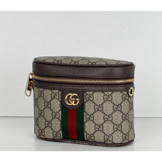 Gucci Chain Ophidia Belt Bag in Beige GG Supreme Coated Canvas S09