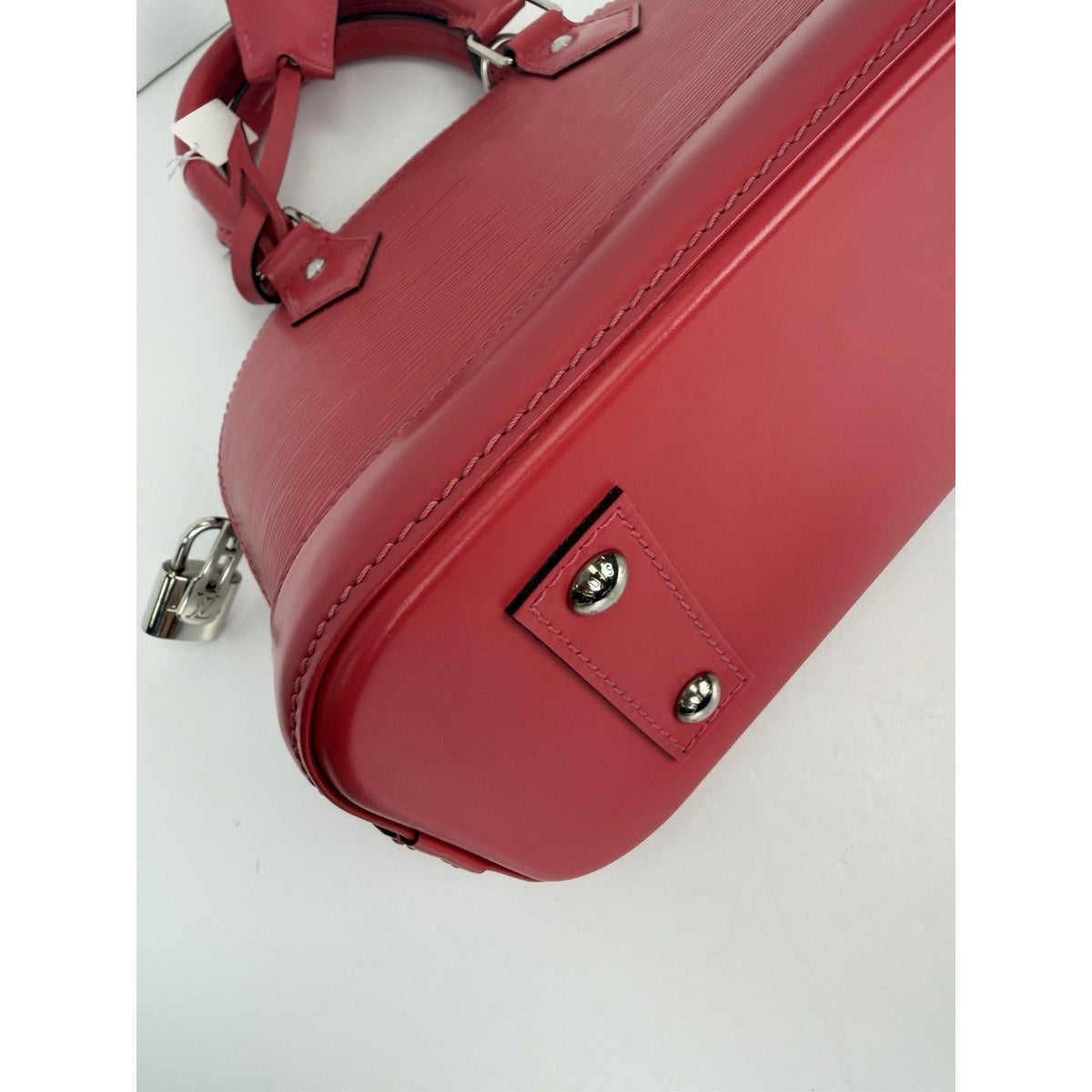Louis Vuitton Alma BB Handbag in Red Epi Leather Silver-Tone Hardware 2015 F3