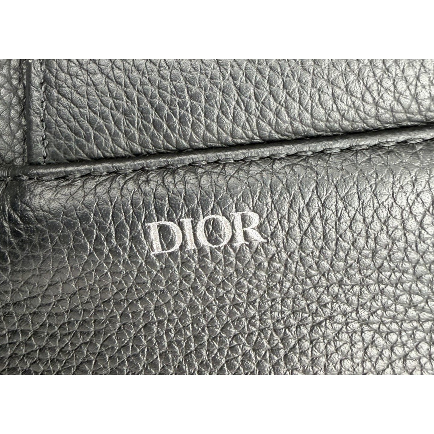 Christian Dior Saddle Bag in Black Grained Calfskin Leather 2021 D3