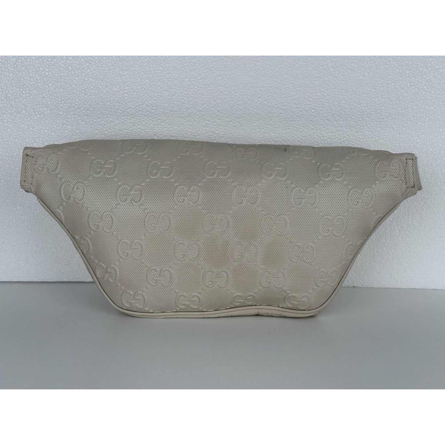 GUCCI GG Tennis Embossed Pocket Belt Bag Cream