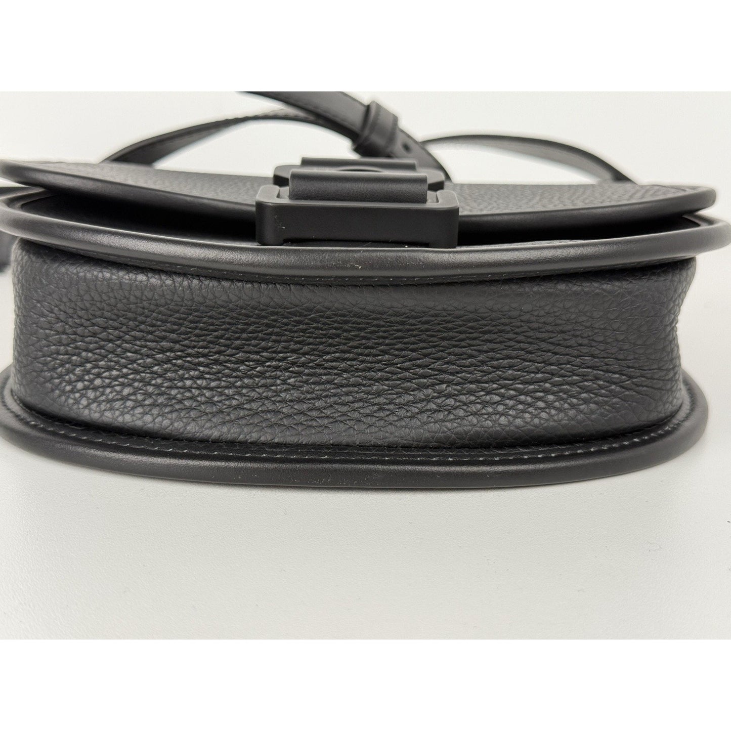 CHRISTIAN DIOR Gallop Flap Black Leather [Mini] Messenger Bag