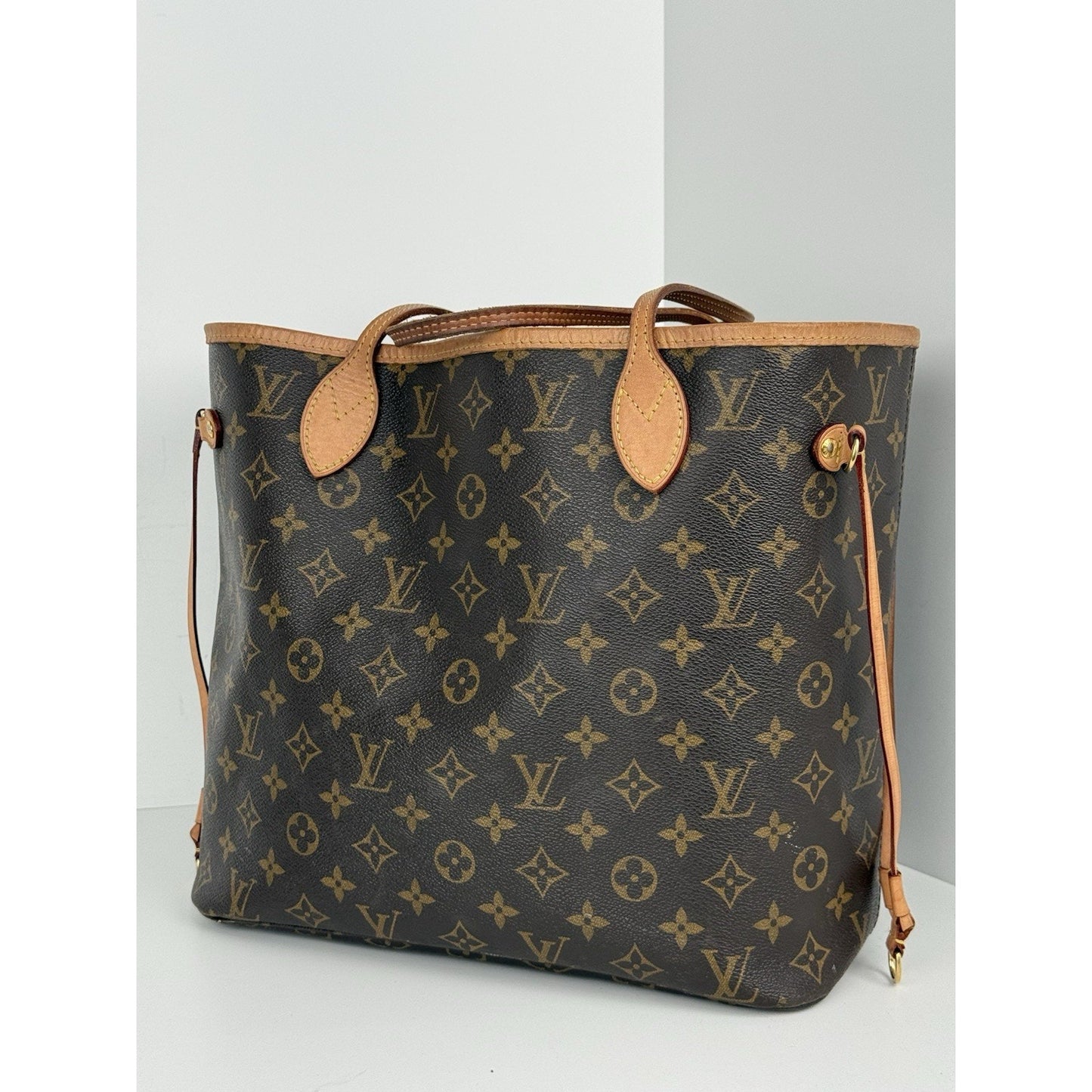 Louis Vuitton Monogram Neverfull MM Tote Bag Brown Canvas