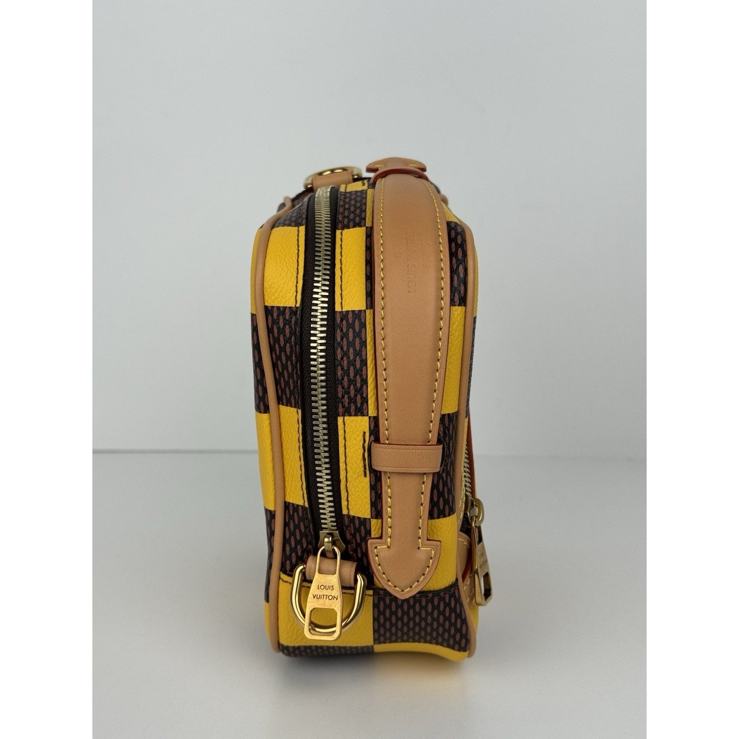 Louis Vuitton Damier Pop Chess Messenger Jaune Mat Yellow Bag