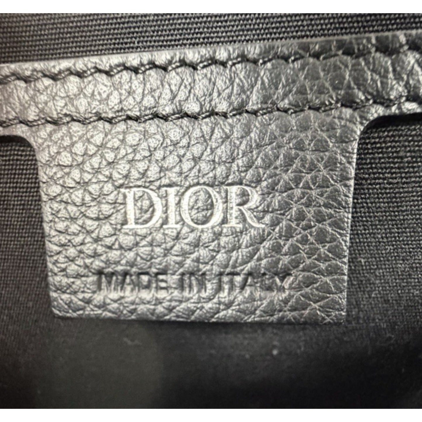 Christian Dior Saddle Messenger Small Bag in Black Jacquard with Leather Trim D9