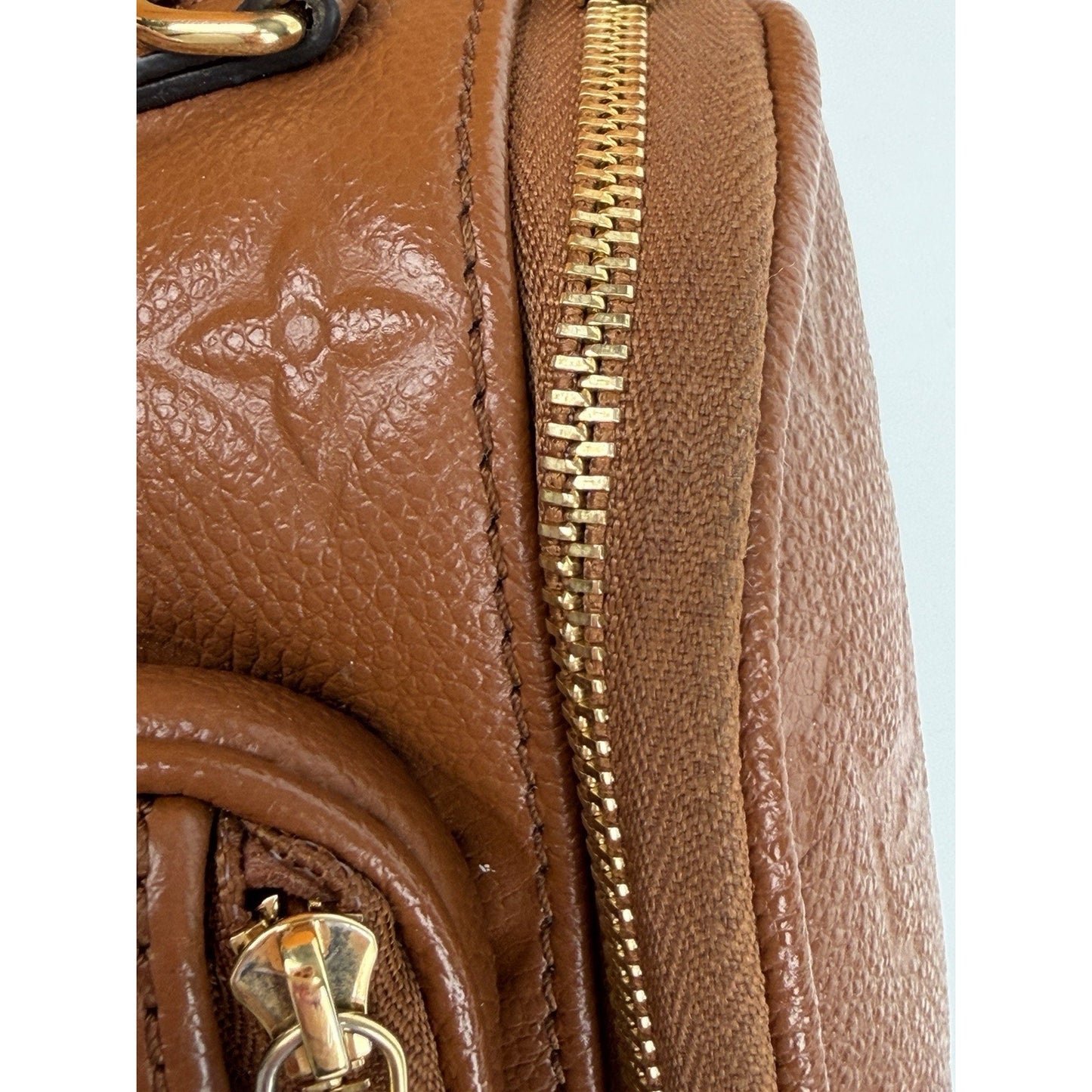 LOUIS VUITTON Mini Bumbag Empriente Leather Belt Bag Cognac NFC