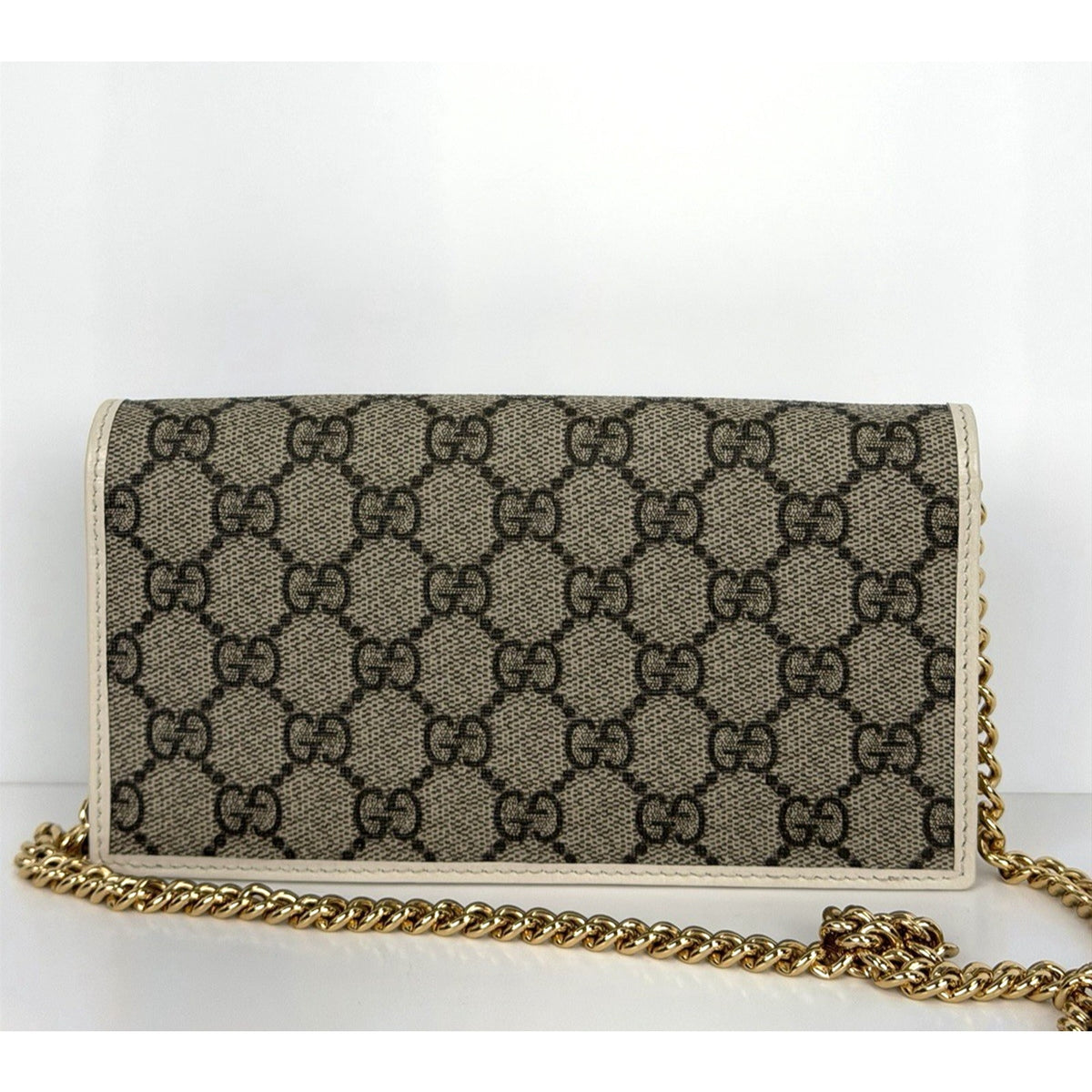 Gucci Horsebit 1955 Wallet On Chain Bag in Brown GG Supreme Monogram Canvas S-02