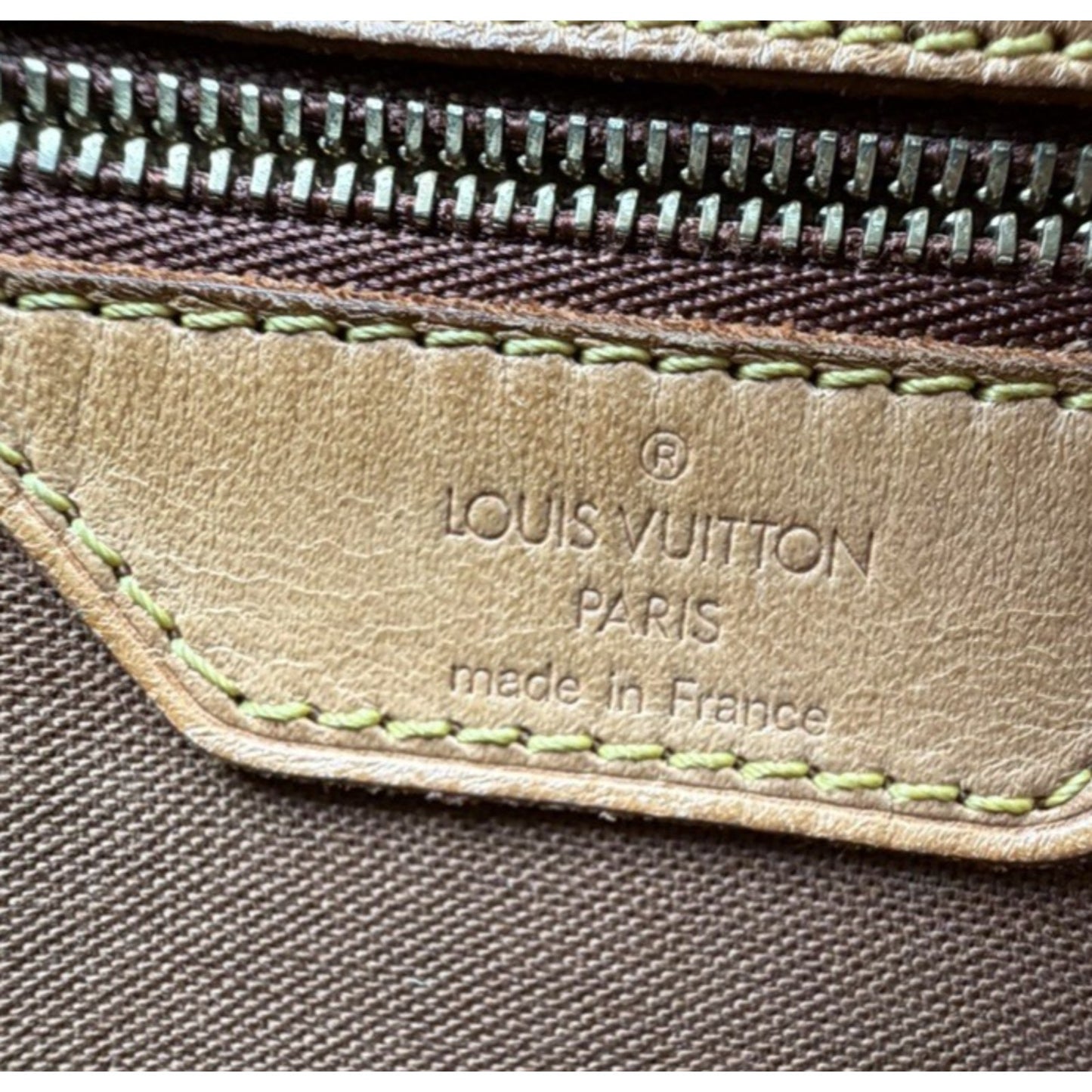 Louis Vuitton Cabas Mezzo Tote Bag in Brown Coated Canvas Vintage 2000 S06