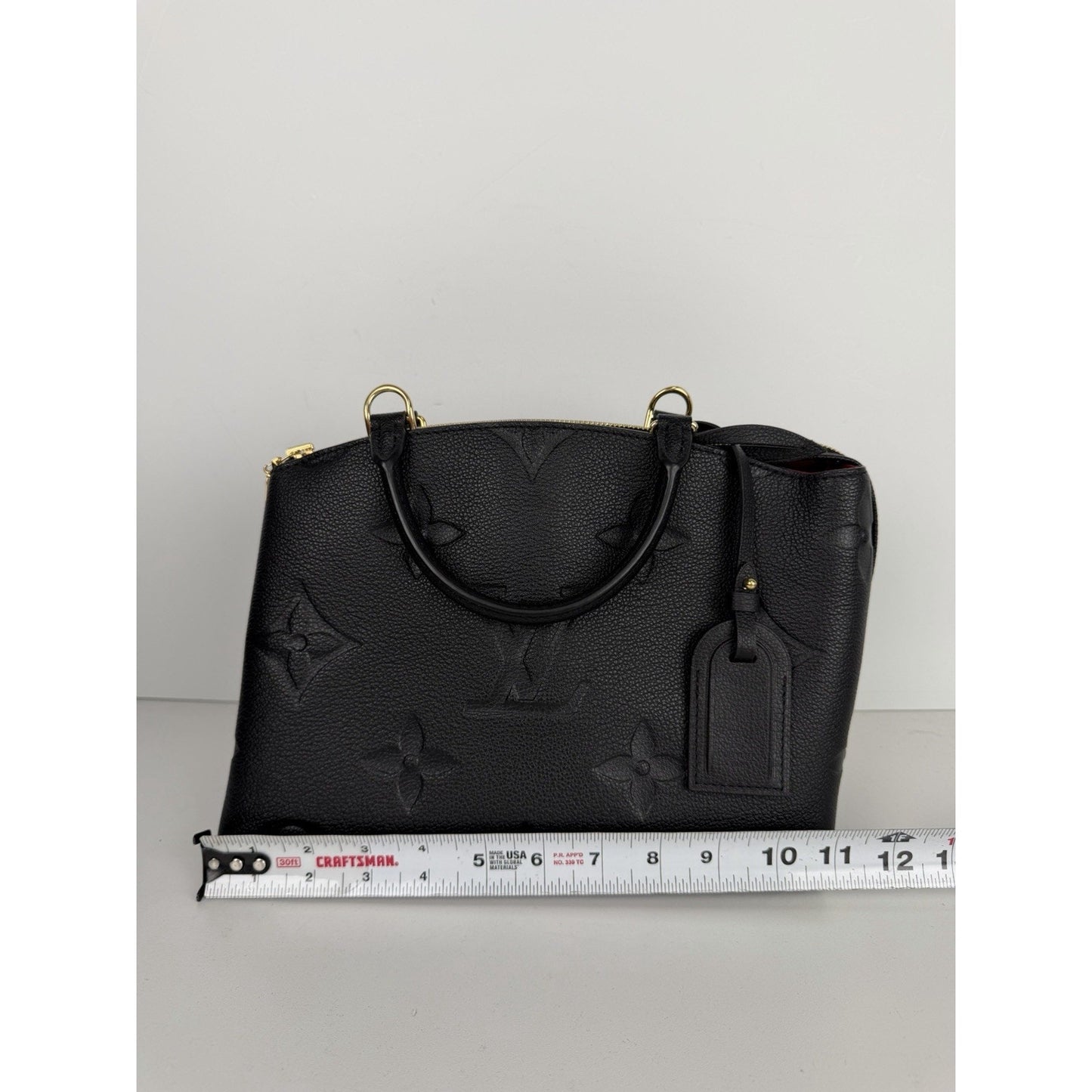 Louis Vuitton Grand Palais Bag Petite Black LV Monogram Empreinte Leather NFC D9