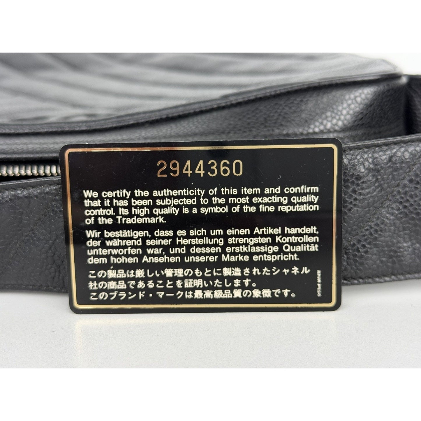 Chanel Chevron Caviar Camera Bag Large Vintage Black Quilted Leather 1991-1994 D8