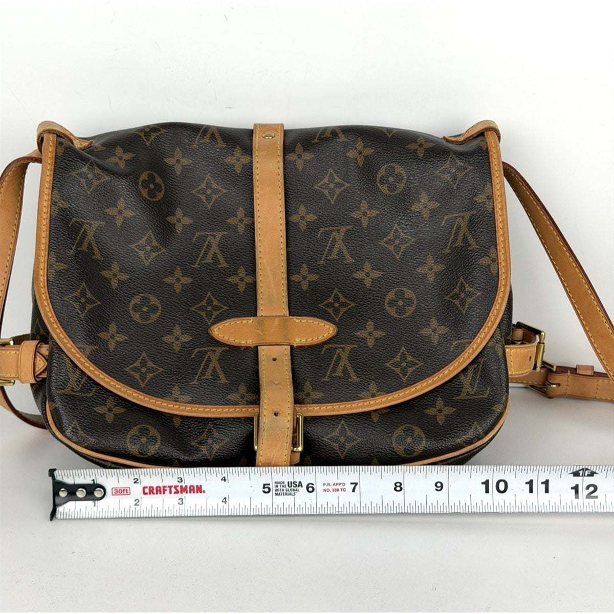 Louis Vuitton Saumur 30 Shoulder Bag in Brown Monogram Coated Canvas 2012 S-11
