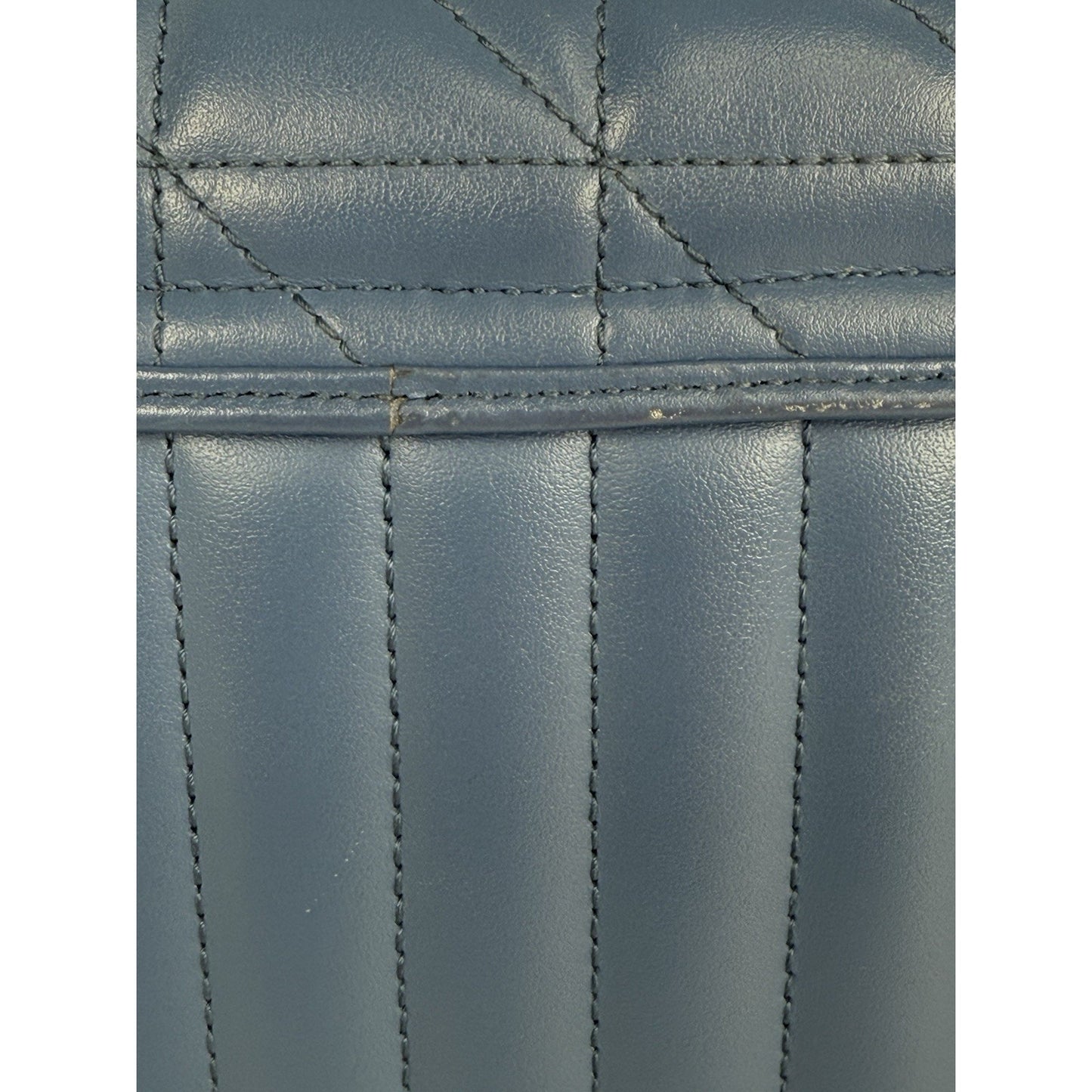 Gucci Double G Blue Leather Matelasse Aria Marmont Mini Top Handle Women's Bag