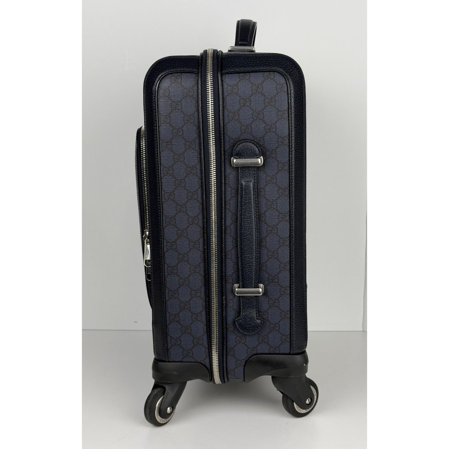 Gucci Ophidia GG Small Cabin Trolley in Blue/Black GG Supreme Coated Canvas