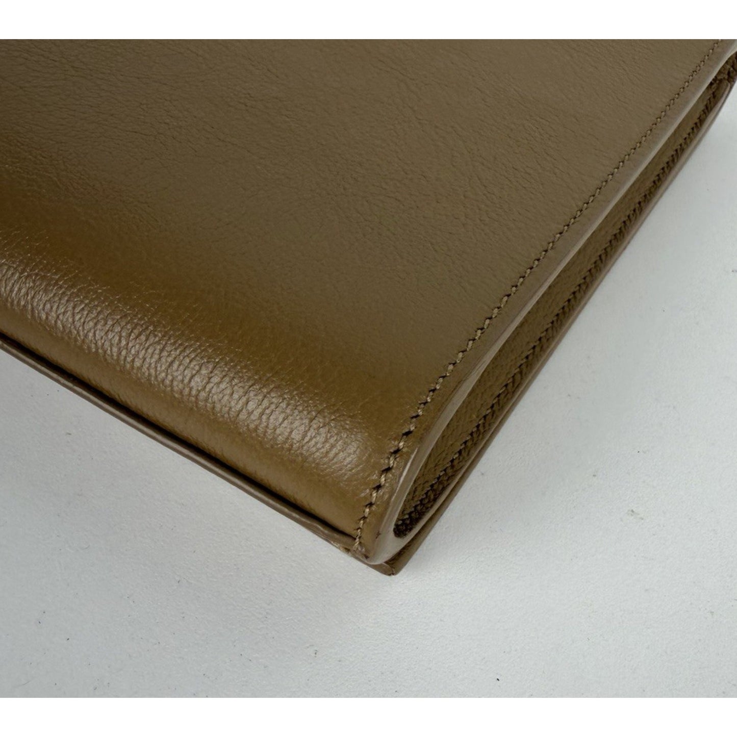 Saint Laurent Belle De Jour Large Clutch Bag in Beige Leather S19