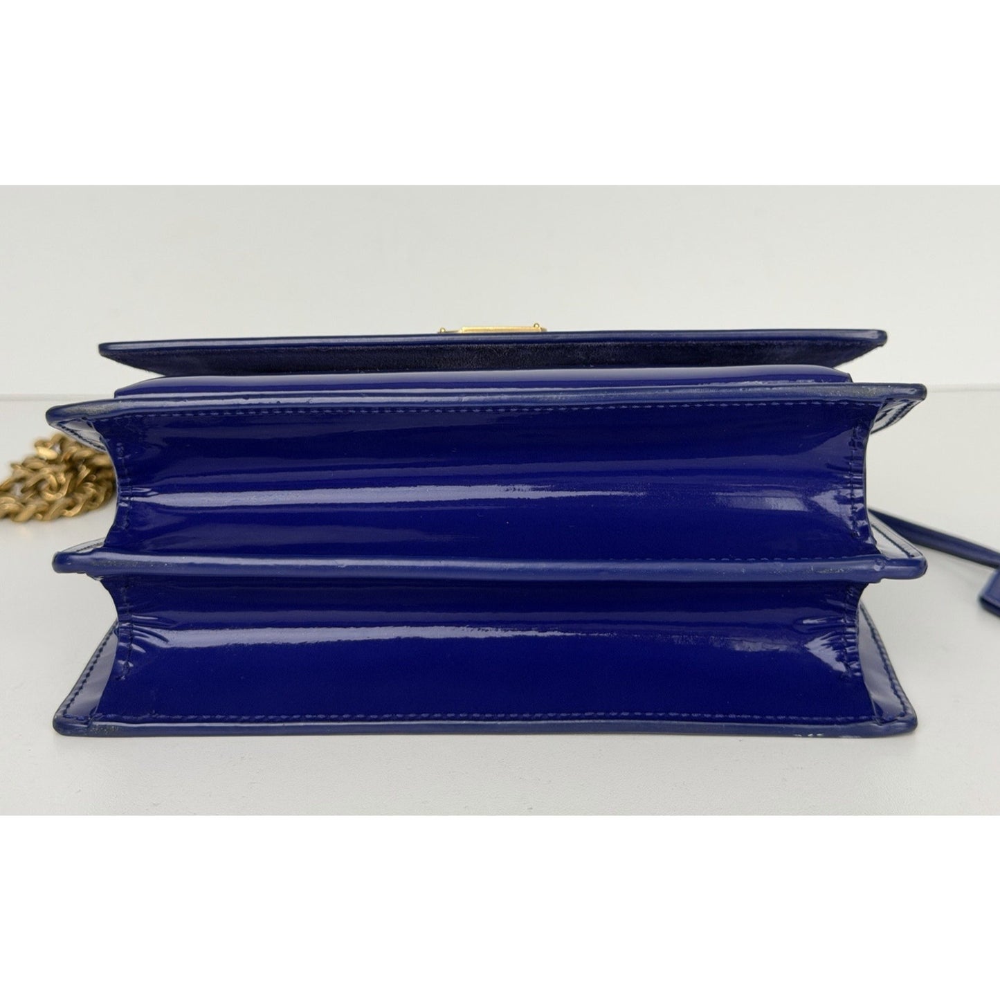 LAYAWAY Saint Laurent Patent Crossbody Small Monogram Sunset Bag in Royal Blue C3