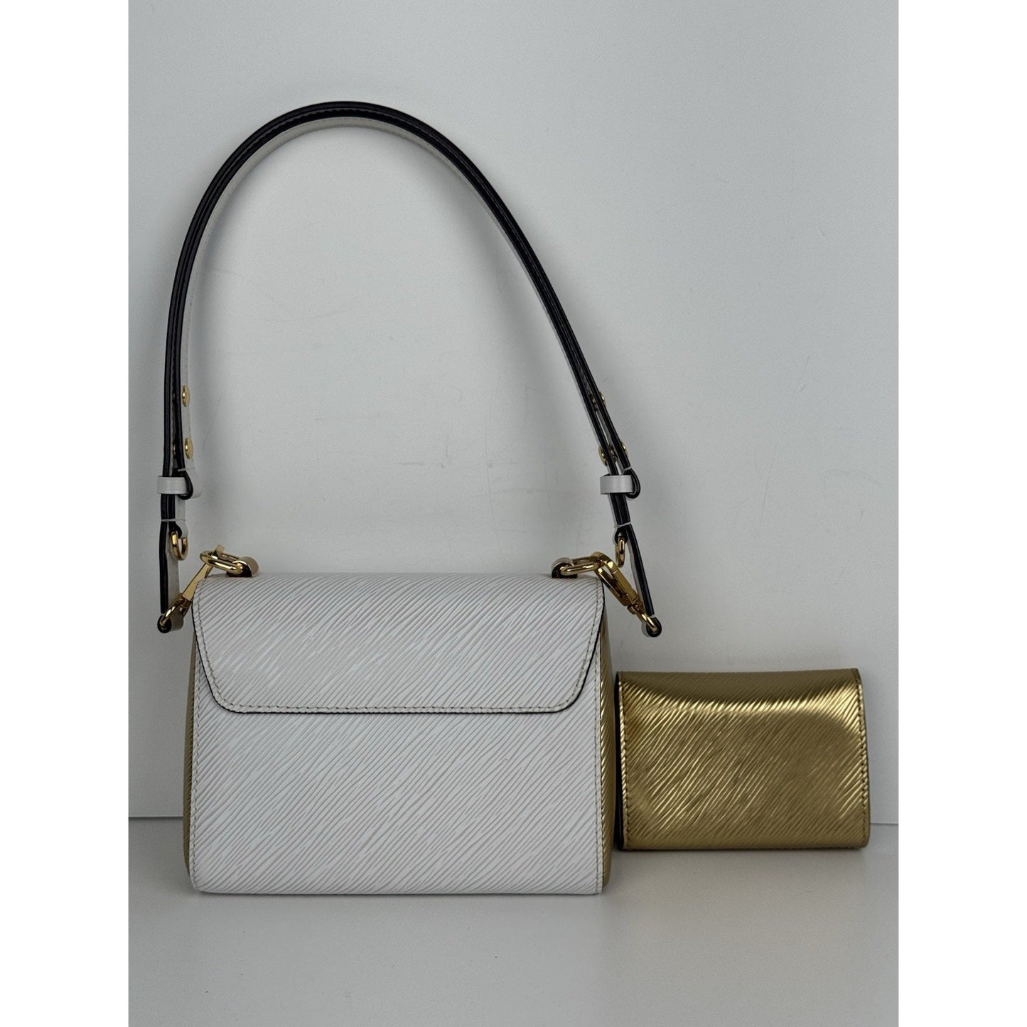 Louis Vuitton Twist PM and Twisty Epi Leather White and Gold