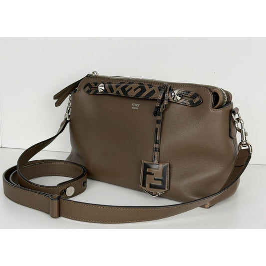 Fendi Medium By The Way Satchel Bag in Brown Calfskin Leather S08