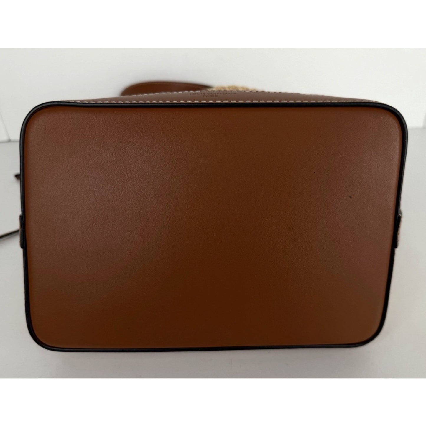 Louis Vuitton Noe BB Bag in Natural Woven Raffia with Leather Trim E-8