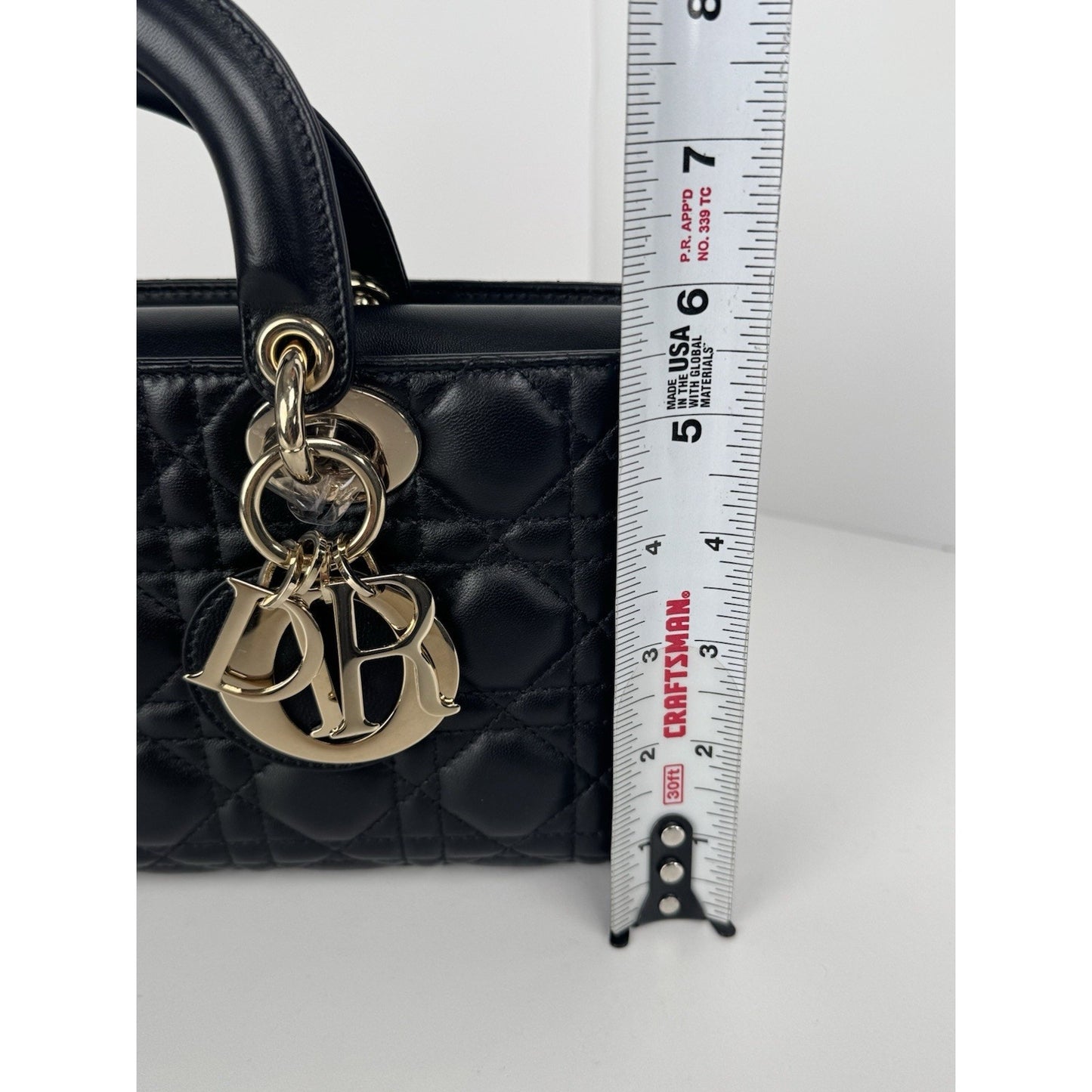 Dior Medium Lady D-Joy Black Quilted Leather Shoulder Bag D-1