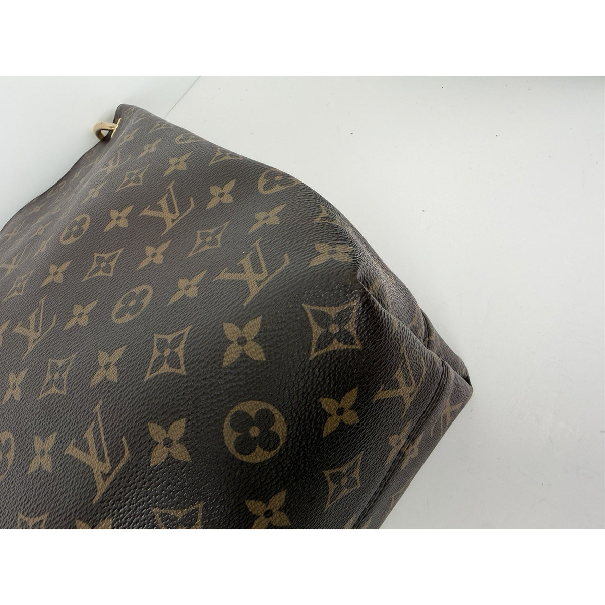 Louis Vuitton Graceful PM Tote Shoulder Bag Brown Monogram Coated Canvas 2017 F3