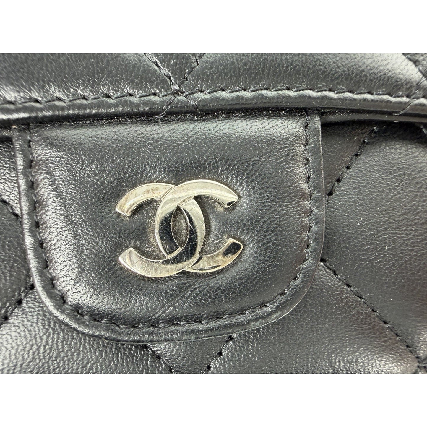 CHANEL Quilted Large Gusset Trifold Flap Wallet Black Leather (2012-2013)