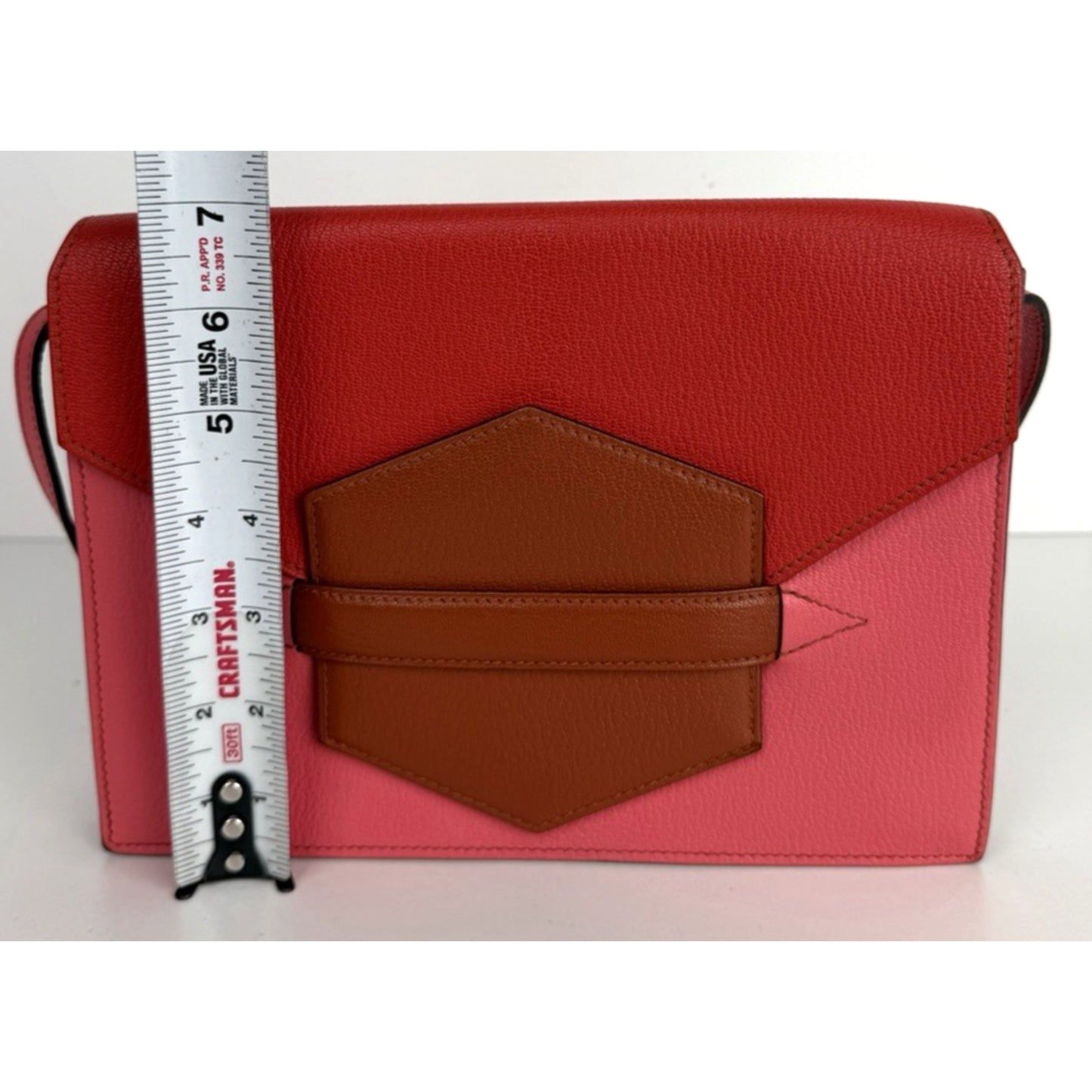 Hermes Faco II Clutch Bag in Rose Extreme Rouge Tomate Chevre Mysore 2017 B5