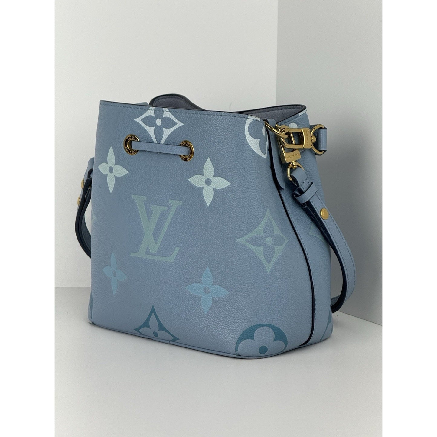 LOUIS VUITTON Giant Monogram Neonoe BB Blue Empriente Women's Shouder Bag
