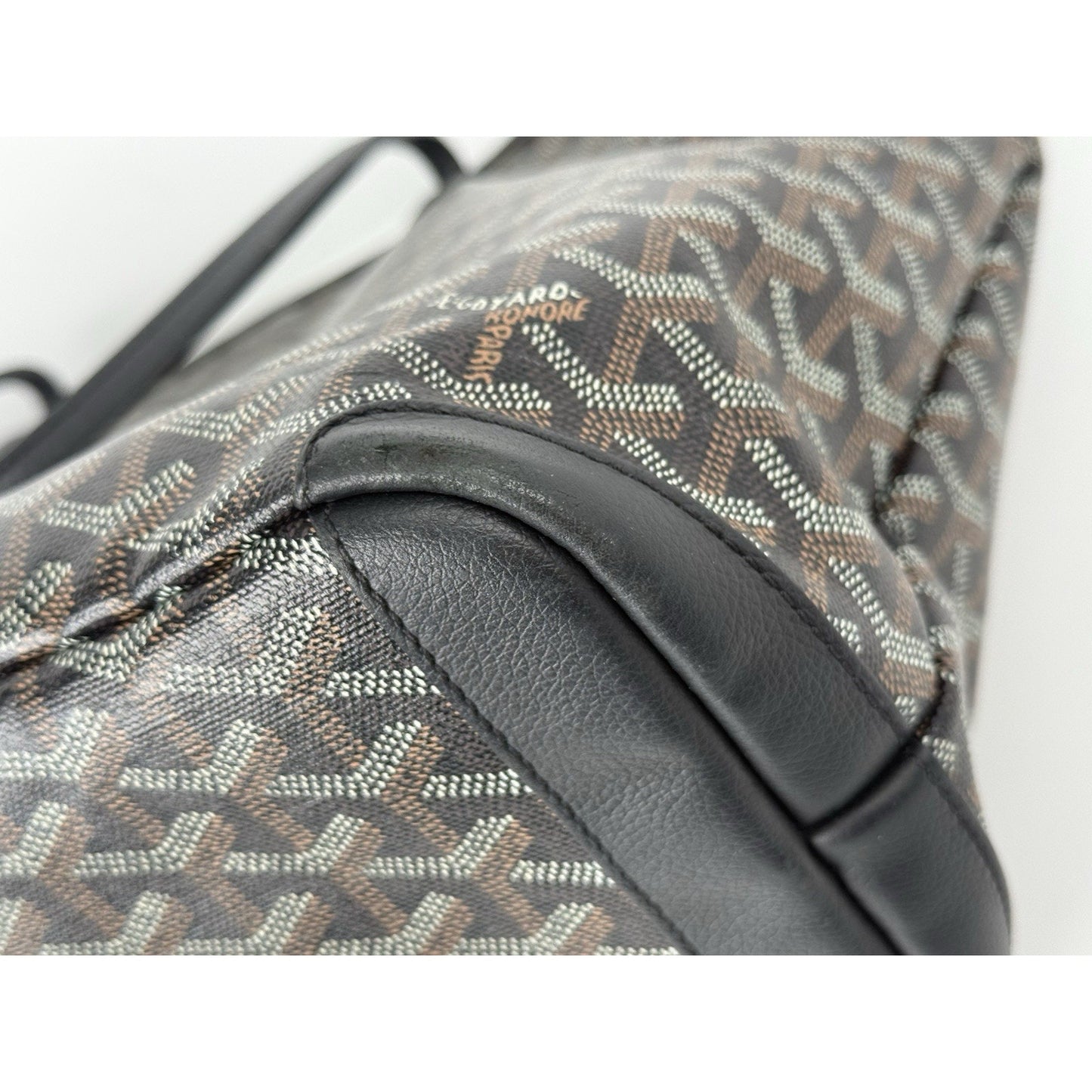 GOYARD Saint Louis PM Coated Canvas Tote Bag Black
