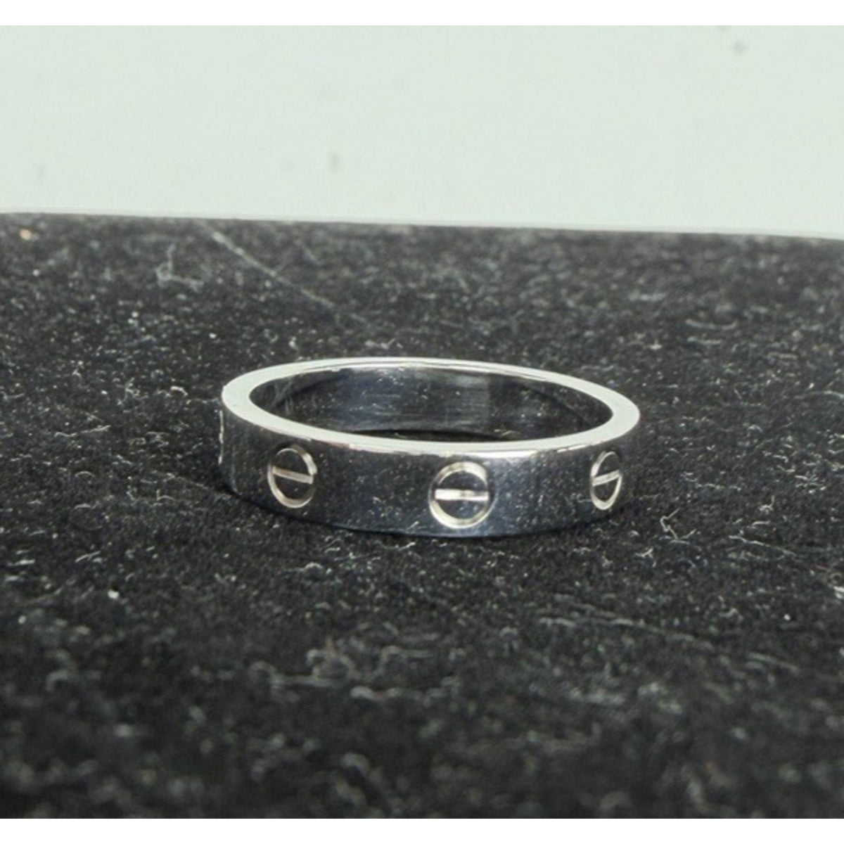 Cartier Love Ring 18K White Gold with Diamond Size 7.5 (56)