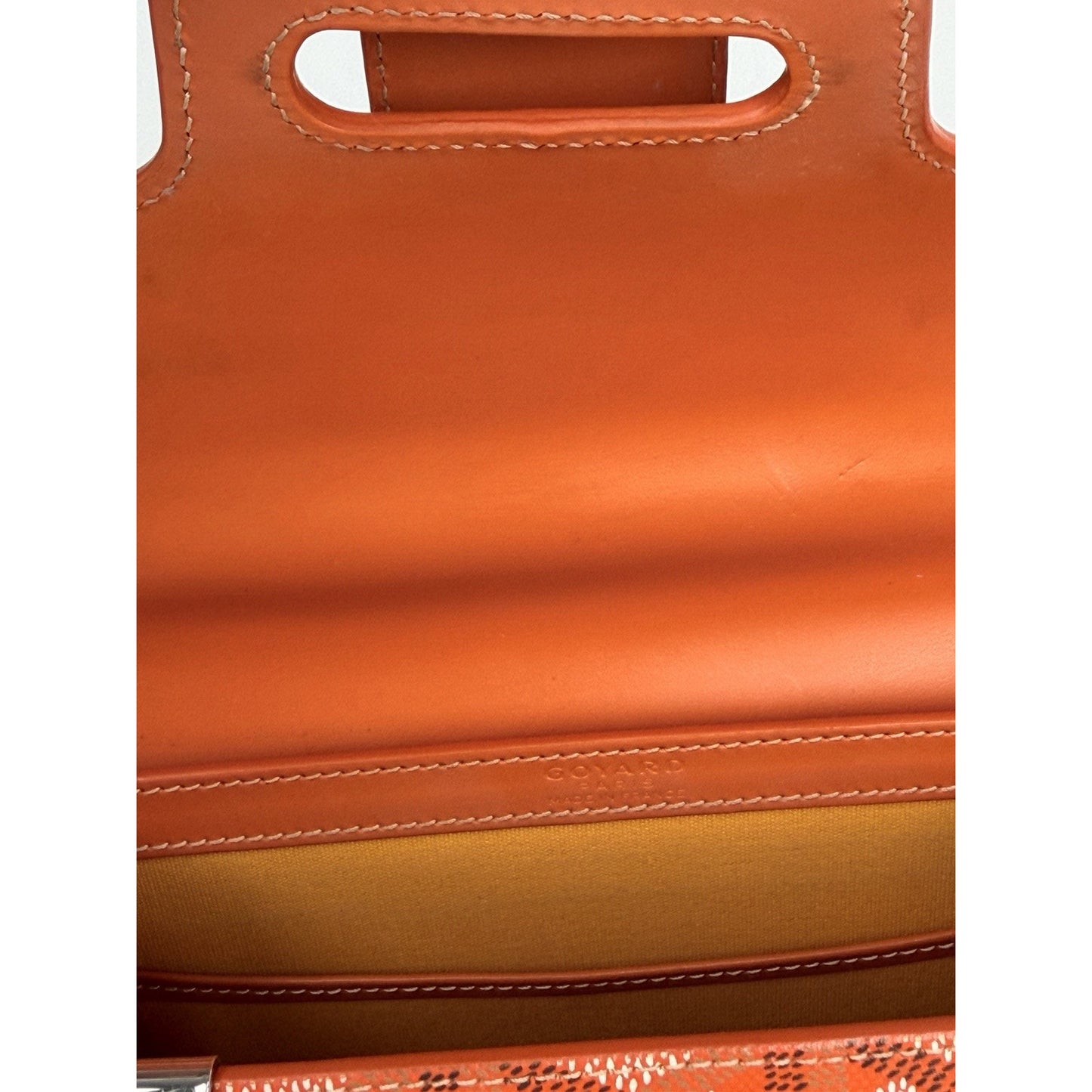 Goyard Goyardine Structure Mini Saigon Handbag Orange Coated Canvas&Leather D1