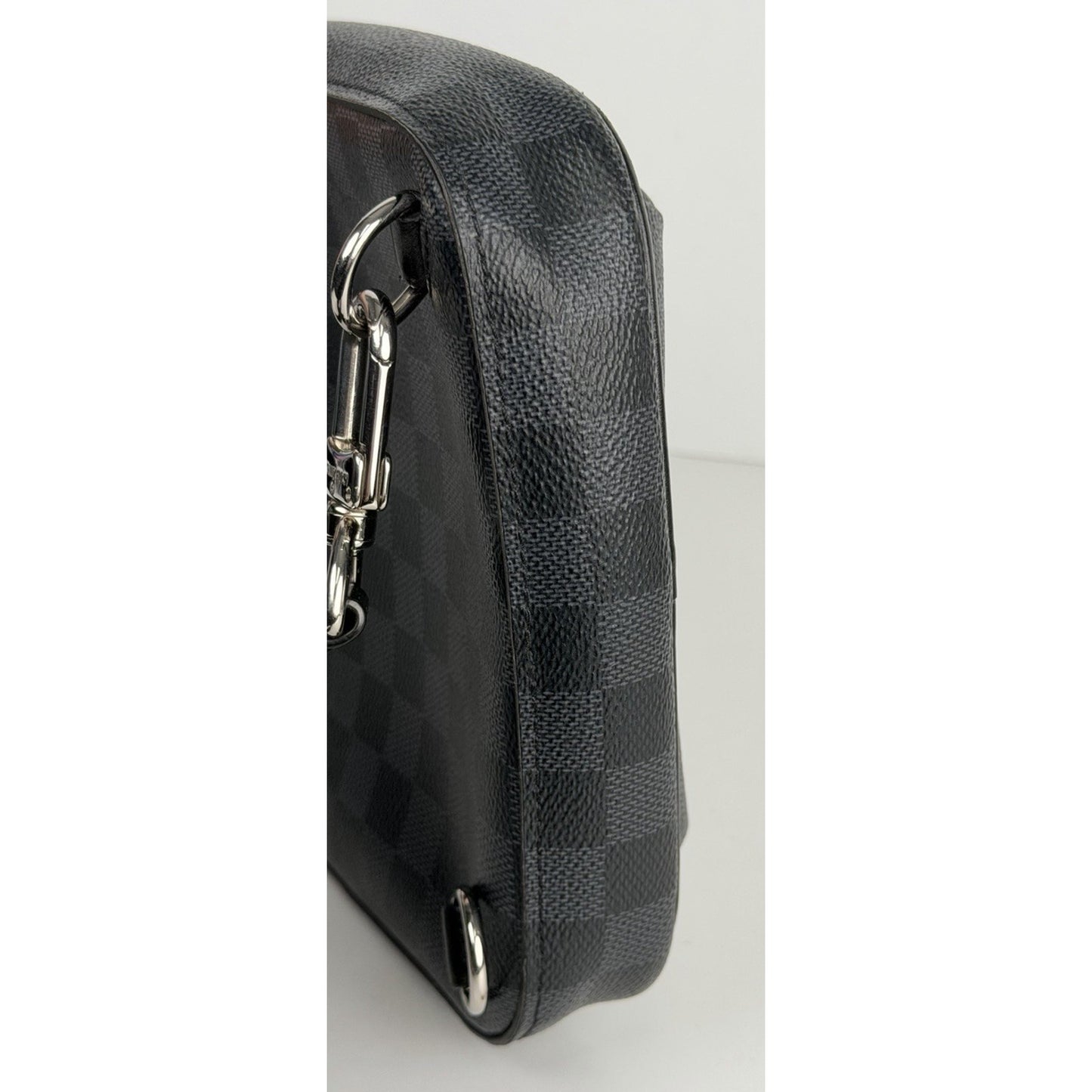 Louis Vuitton Avenue Damier Graphite Sling Bag Black Canvas Leather Patch NFC C8
