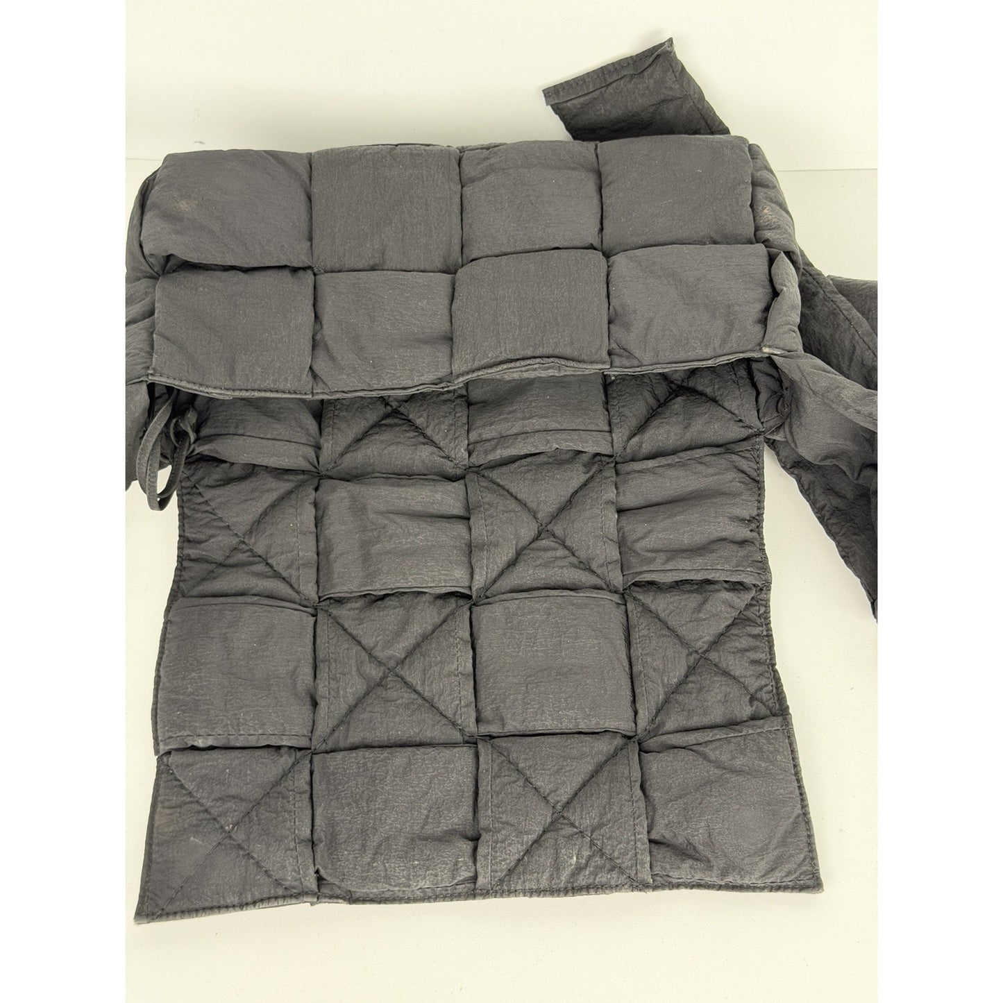 Bottega Veneta Nylon Intrecciato Padded Tech Cassette Bag in Black S07