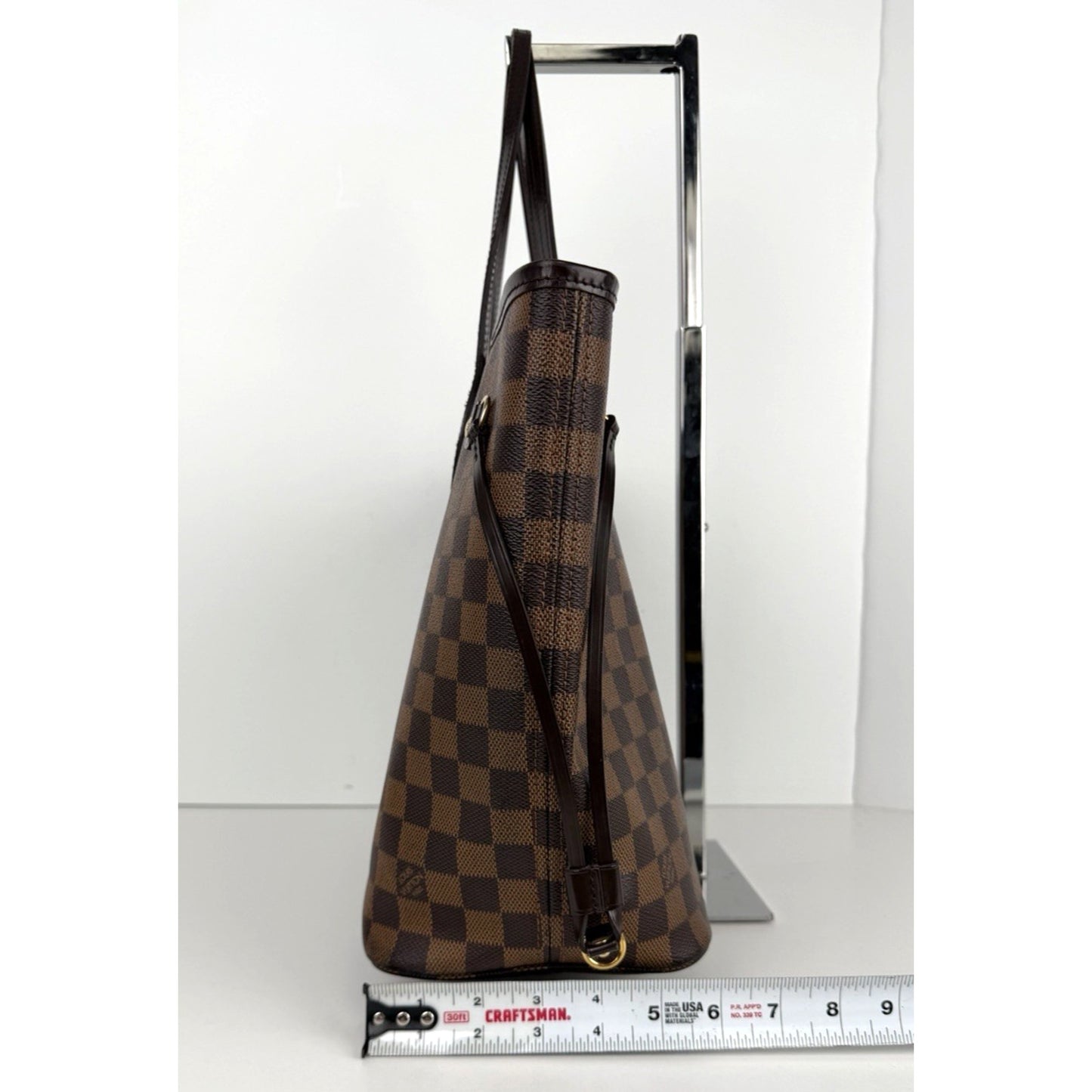 Louis Vuitton Neverfull MM Tote Bag in Damier Ebene Coated Canvas 2016 S09