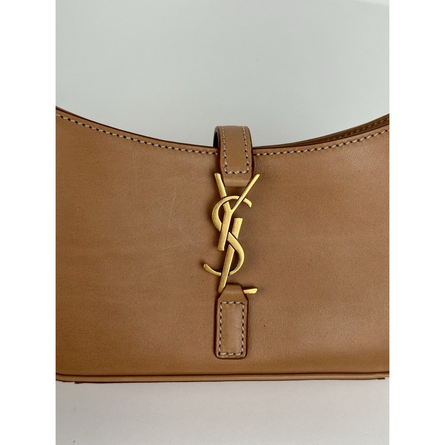 Saint Laurent Le 5 A 7 Brown Leather Top Handle Bag (2)