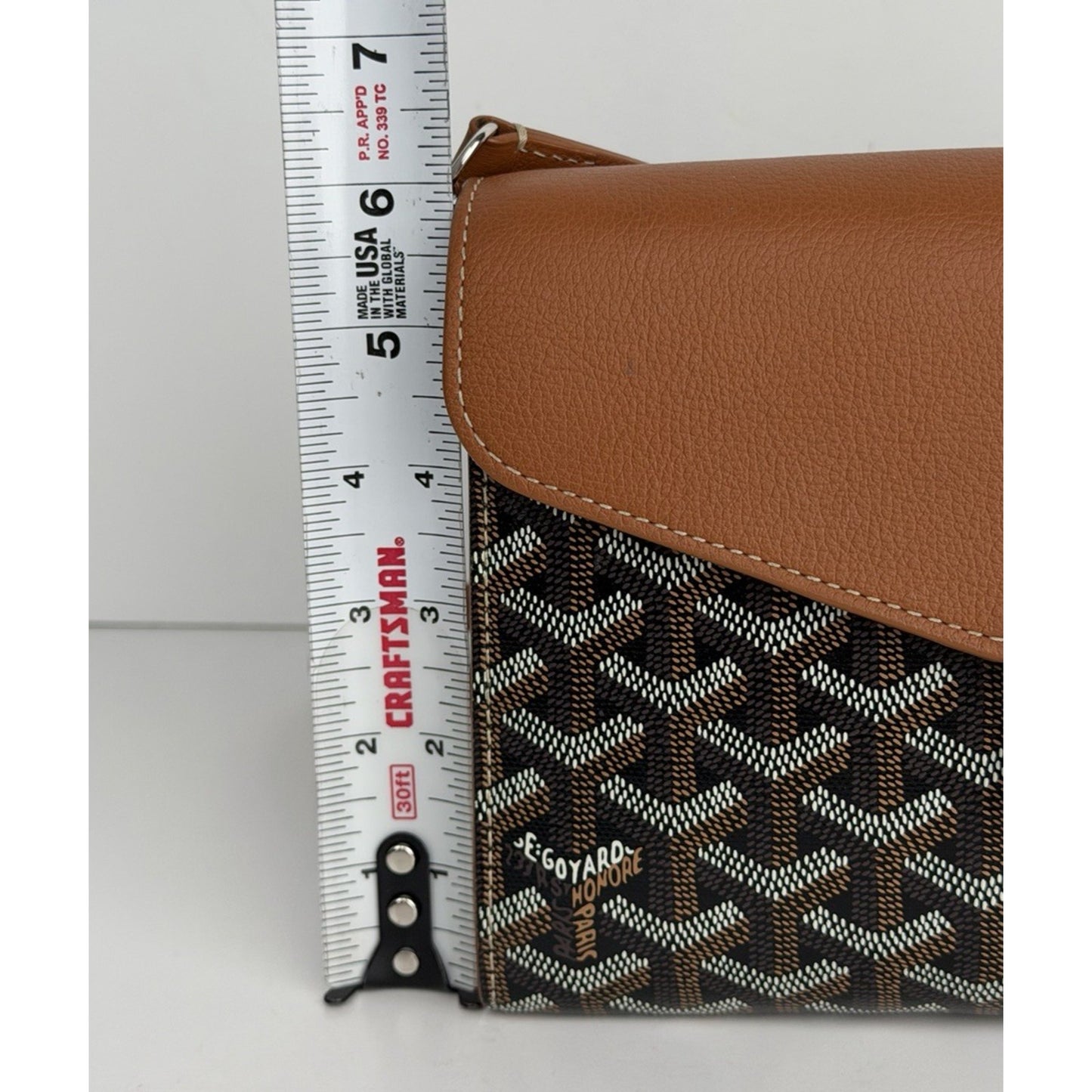 Goyard Goyardine Calfskin Chypre Wallet Pouch in Black and Gold Coated Canvas E1