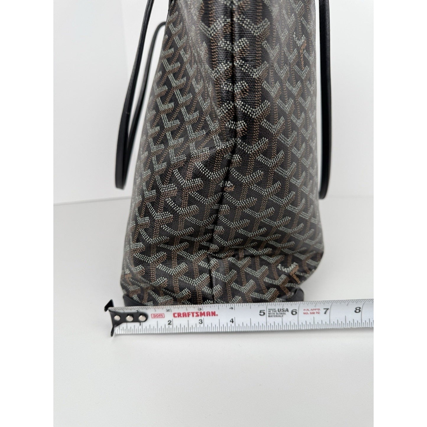 GOYARD Saint Louis PM Coated Canvas Tote Bag Black