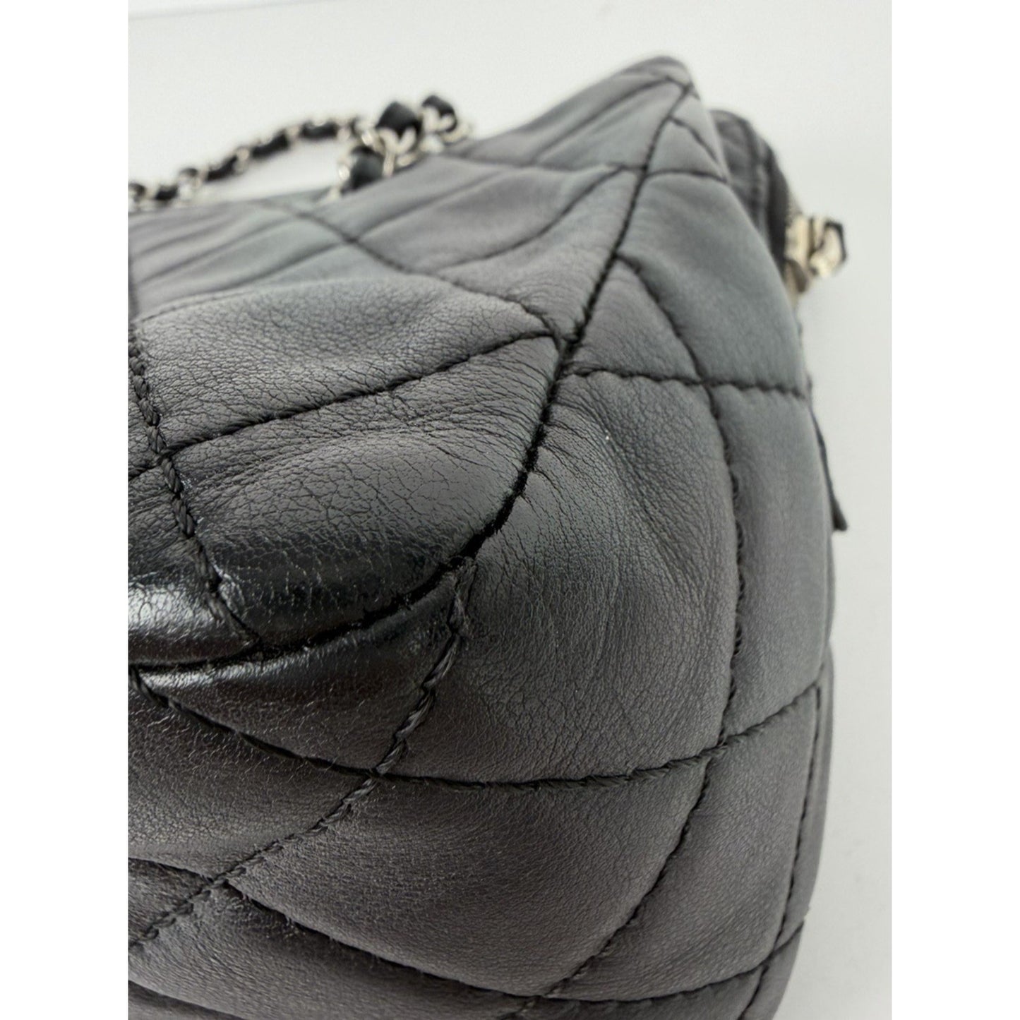 Chanel In The Business Camera Bag Quilted Leather & Silver-Tone Hardware 2011 D8