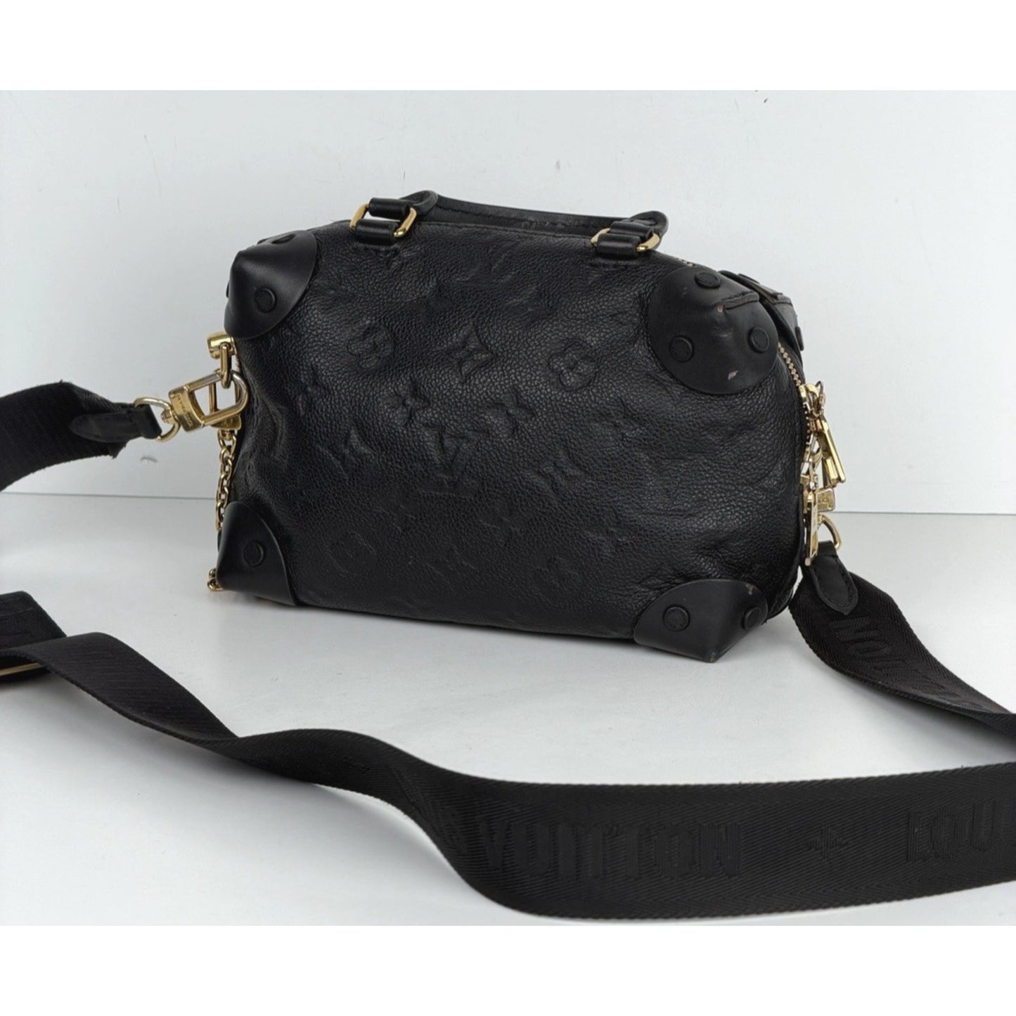 Louis Vuitton Petite Malle Souple Handbag Black Empreinte Leather 2020 S18