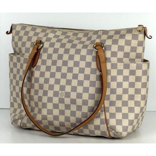 Louis Vuitton Totally MM Tote Bag in Damier Azur Coated Canvas 2013 S