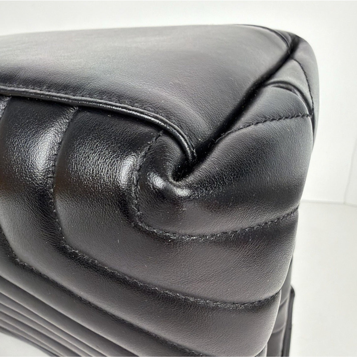 Saint Laurent Medium Loulou Matelasse Leather Shoulder Bag in Black C-5