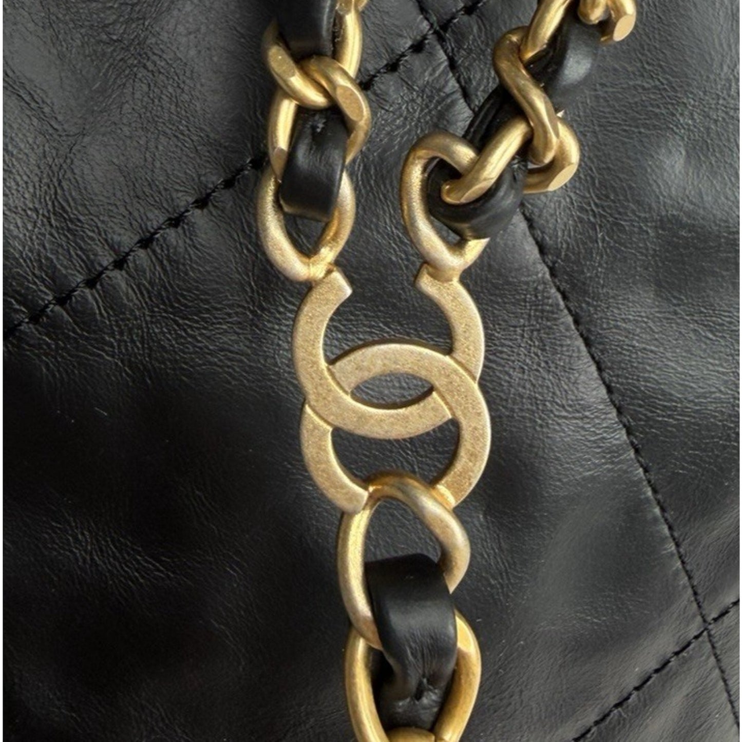 Chanel 22 Backpack Bag Small in Black Quilted Calfskin with Gold Hardware NFC C3