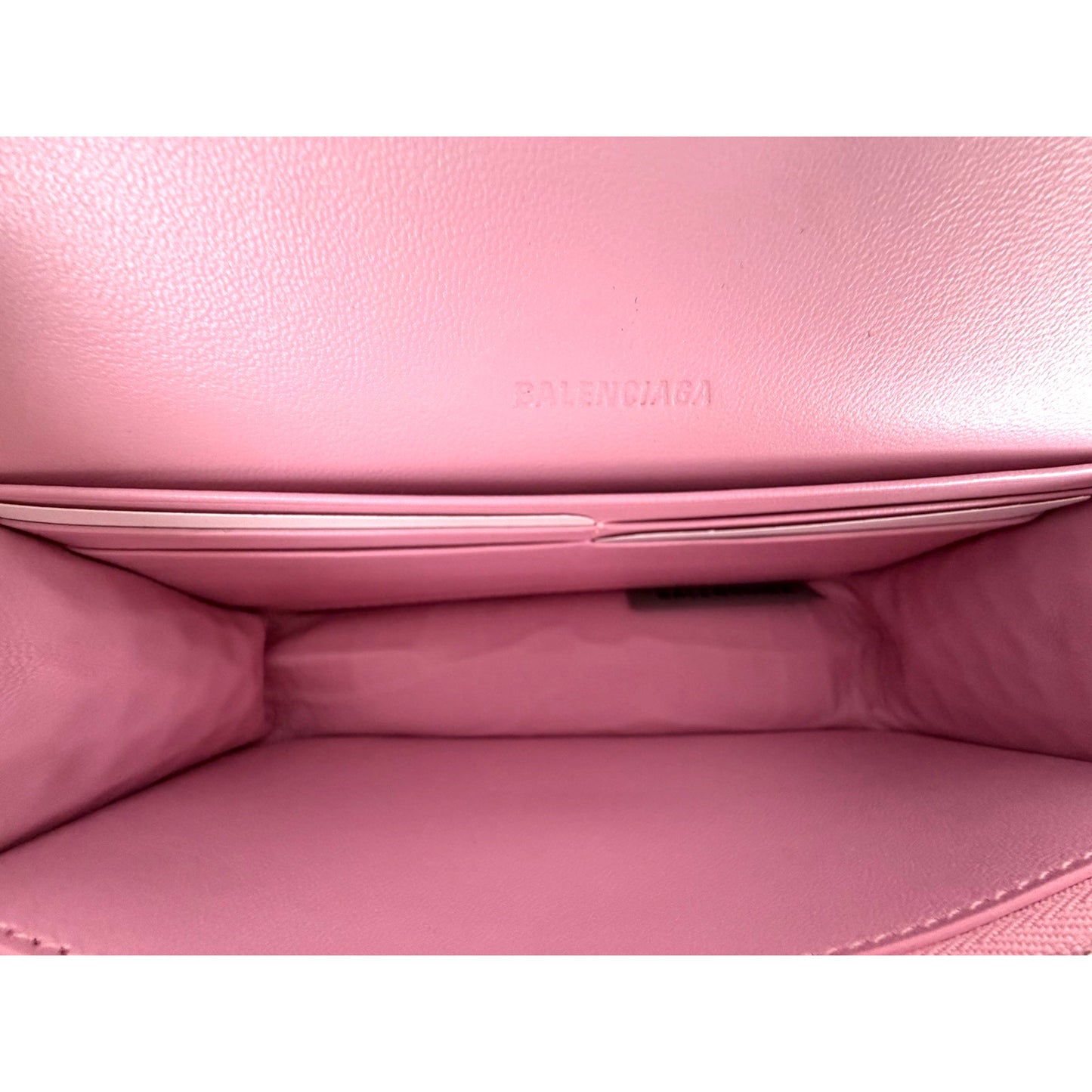 Balenciaga Gossip Wallet on Chain Bag Pink Crocodile Calfskin Silver HW S01