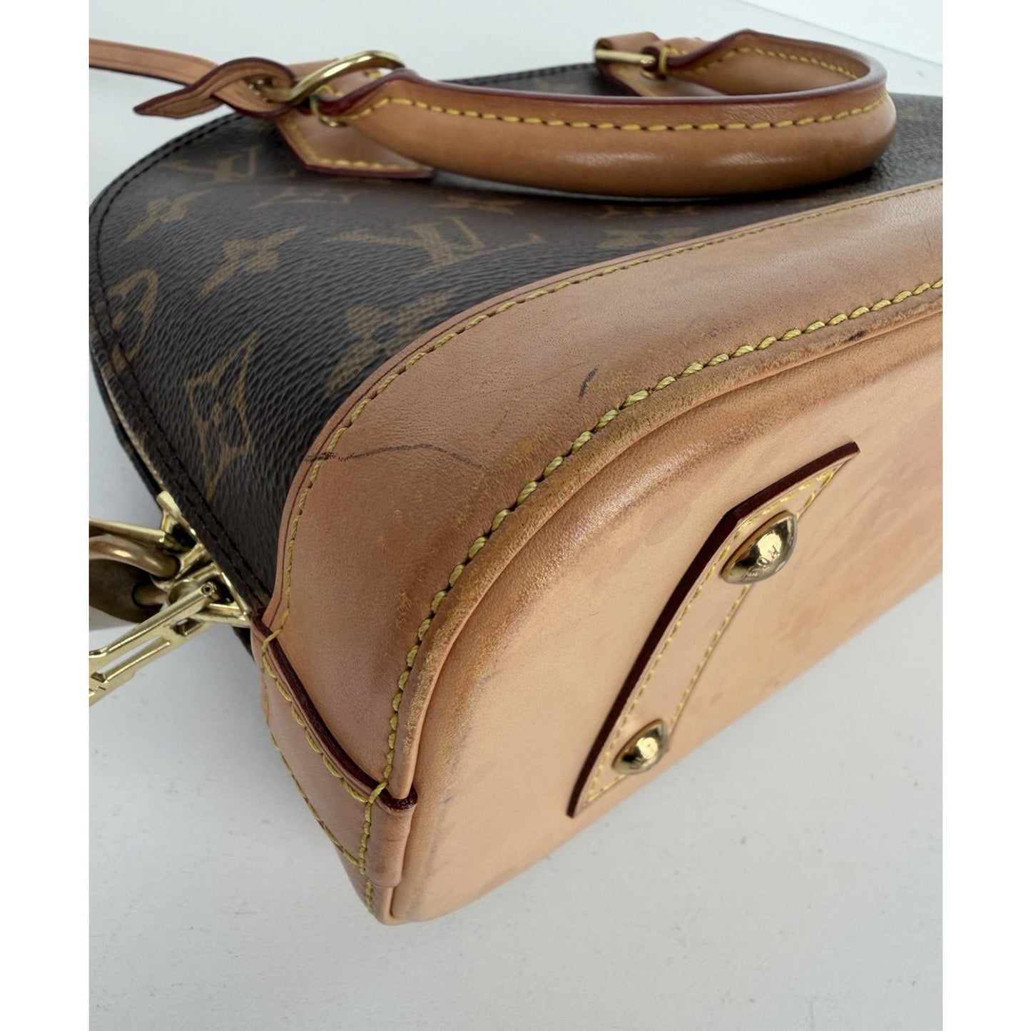 Louis Vuitton Alma BB Top Handle Bag in Brown LV Monogram Coated Canvas 2020 S