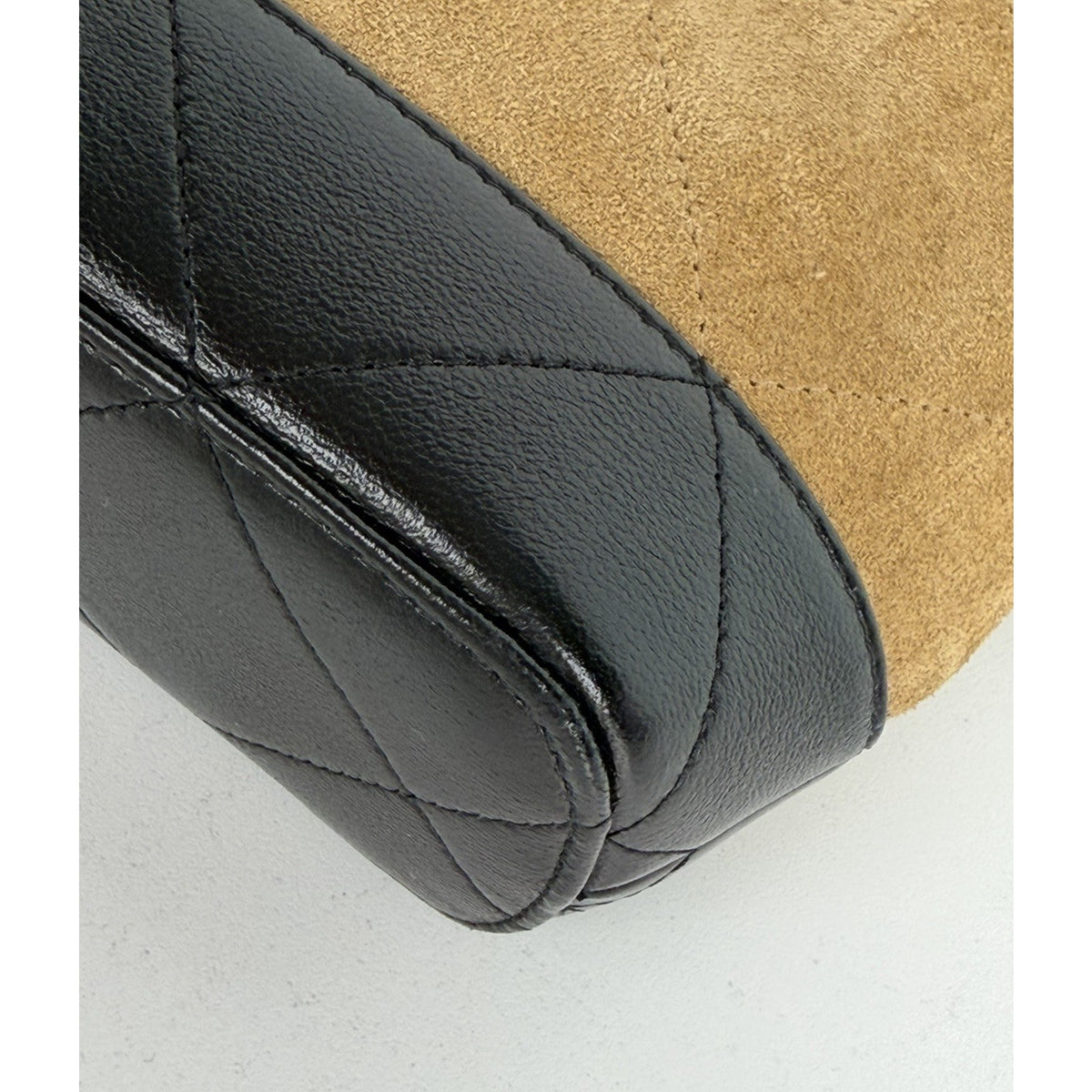 Chanel Coco Base Quilted Mini Hobo Clutch Bag with Chain in Brown Suede NFC E-3